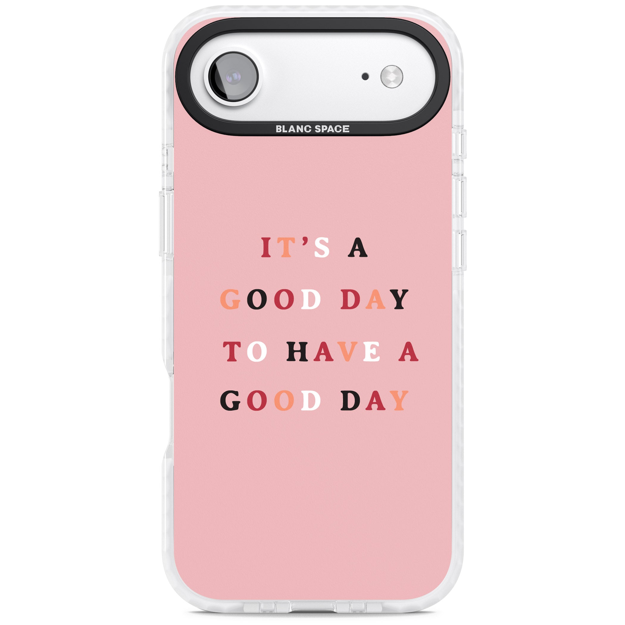 Good Day Pink Quote iPhone 17 Air Impact Clear Phone Case