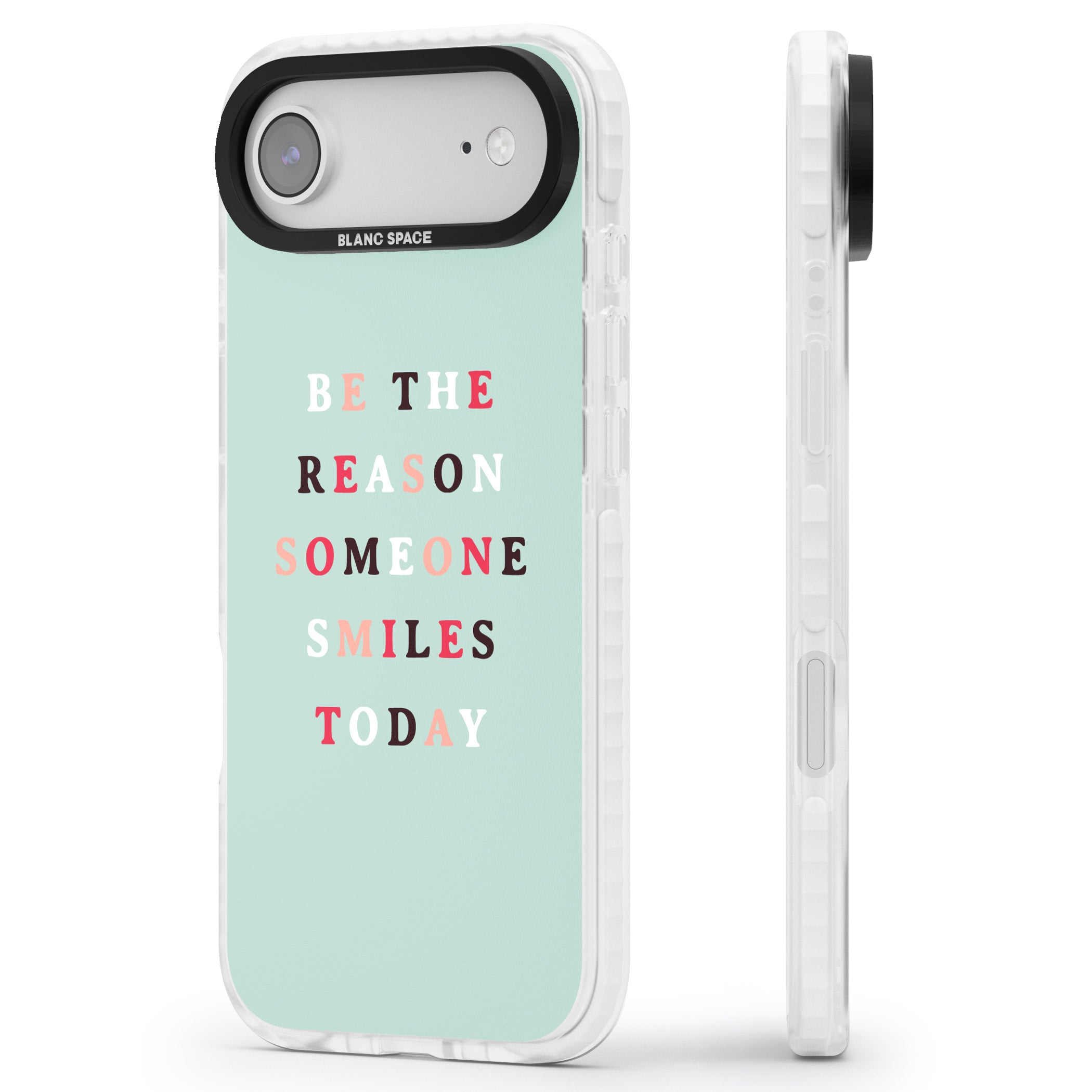 Be The Reason Quote iPhone 17 Air Impact Clear Phone Case Side Profile
