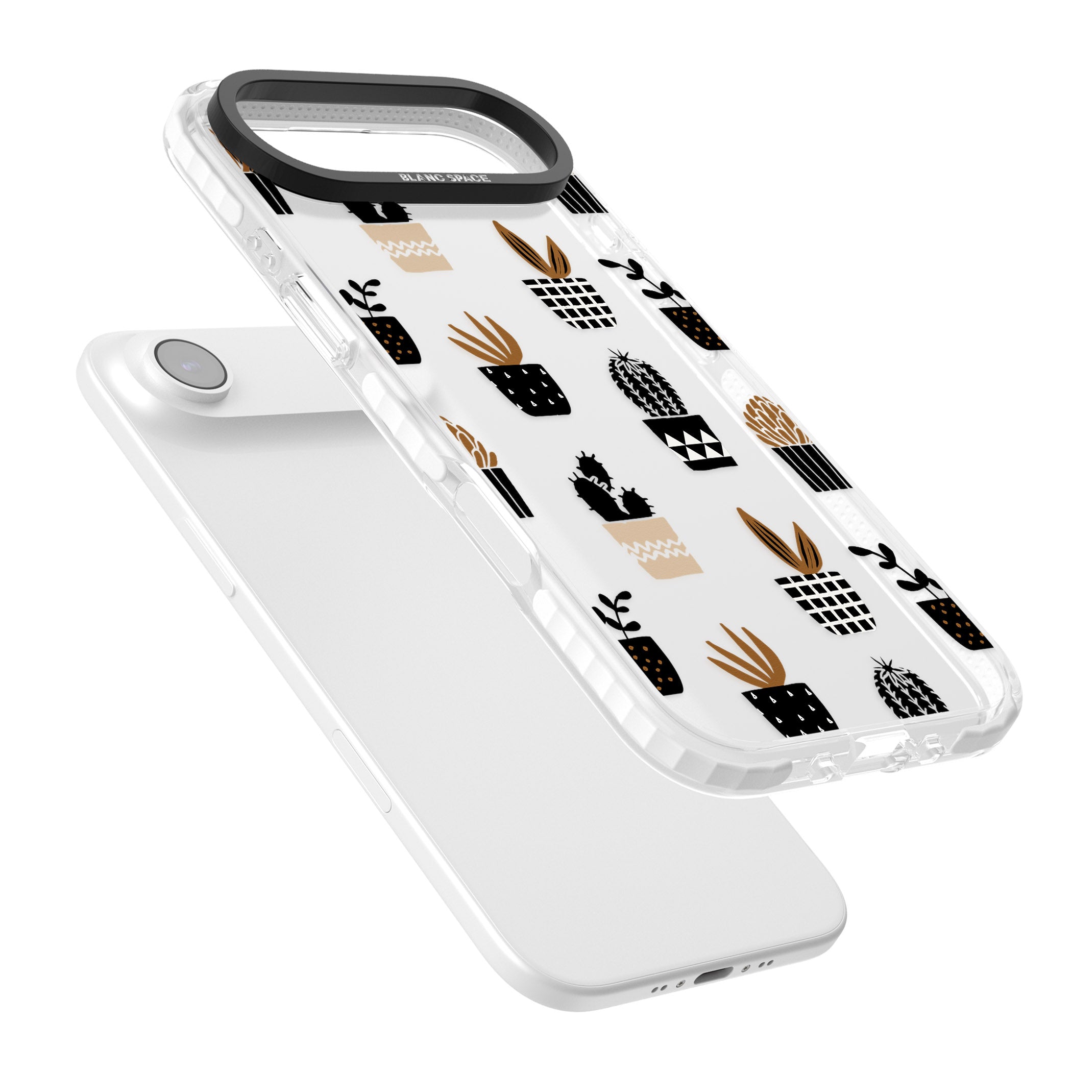 Large Mixed Plants Pattern Clear iPhone 17 Air Impact Clear Phone Case Colours