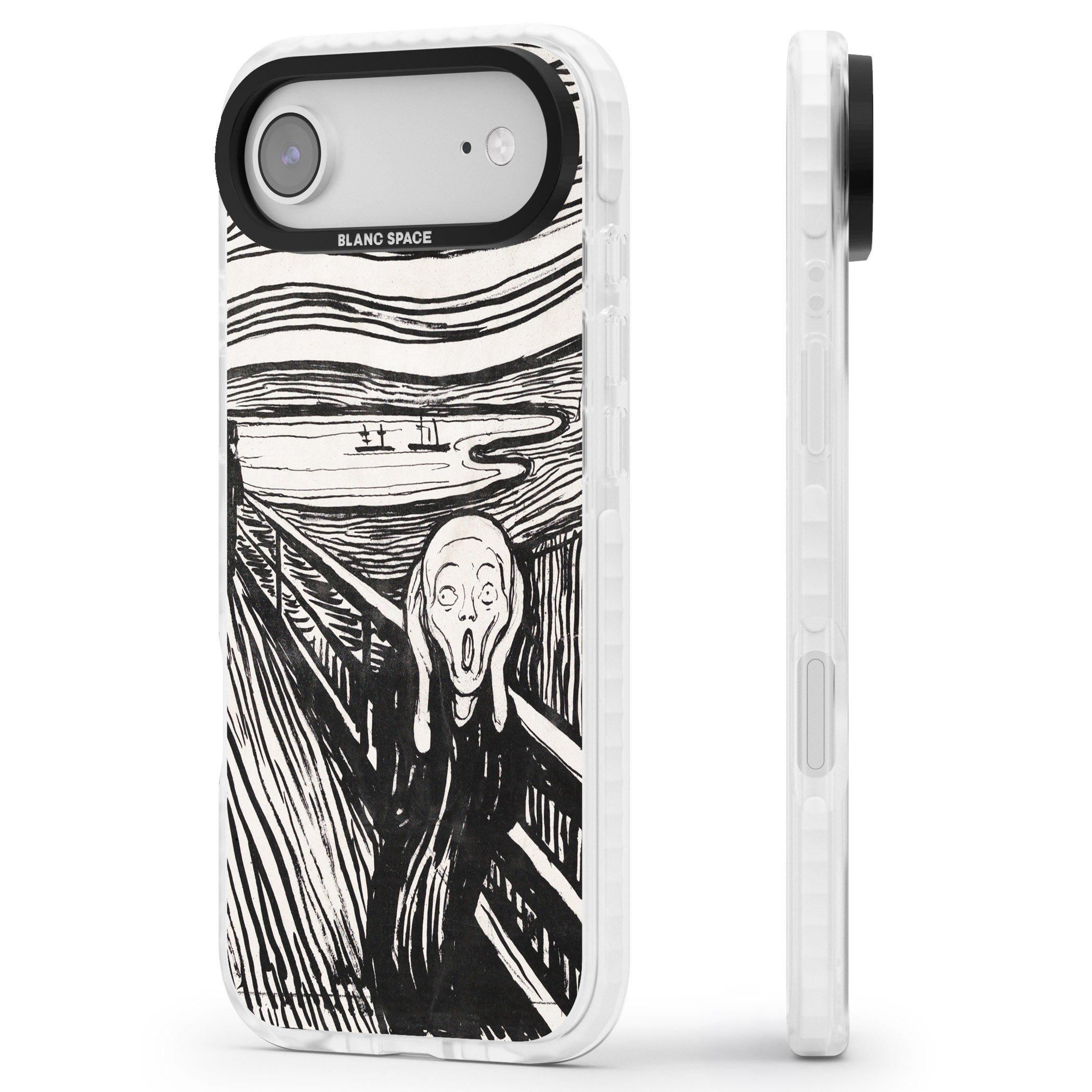 The Scream iPhone 17 Air Impact Clear Phone Case Side Profile