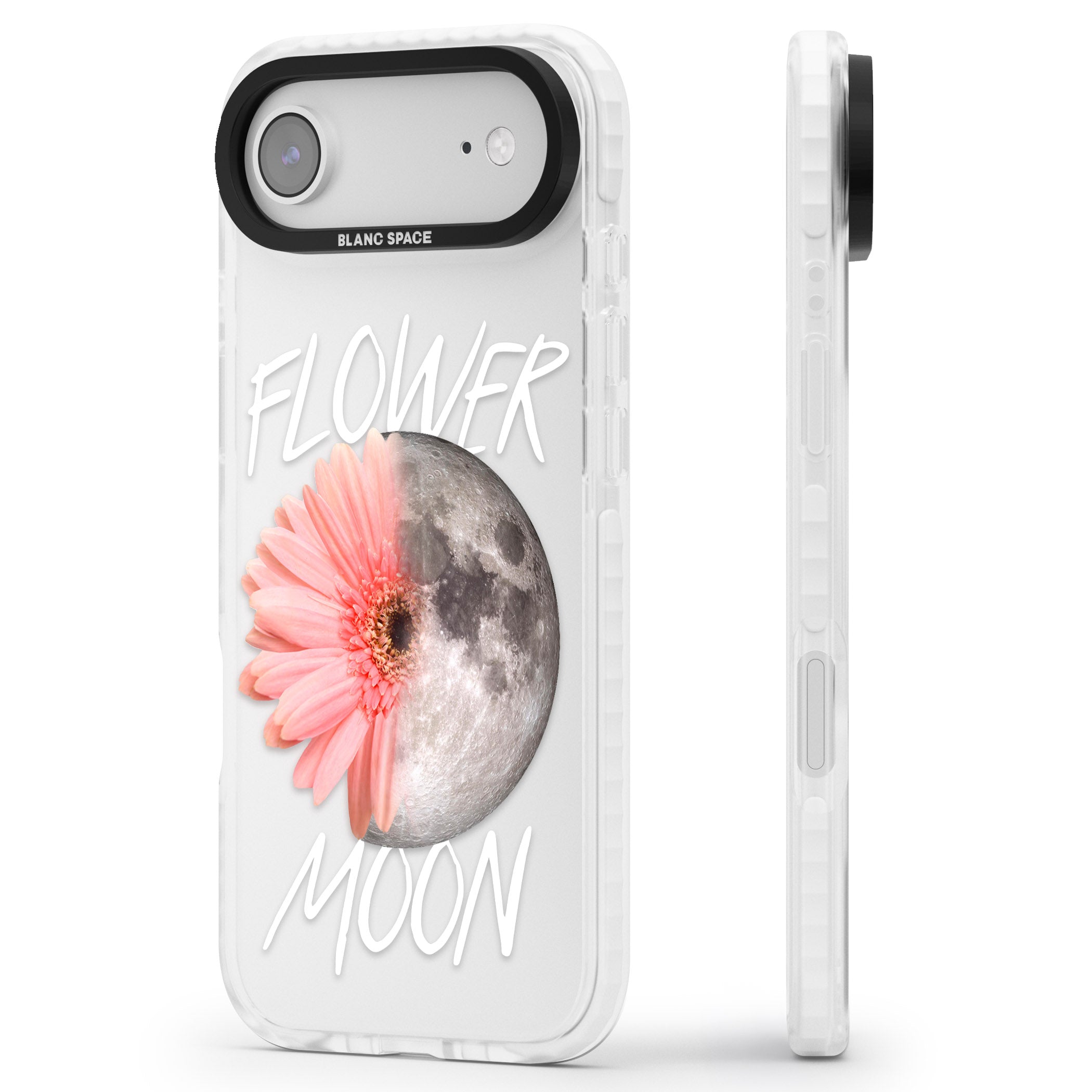 Flower Moon iPhone 17 Air Impact Clear Phone Case Side Profile