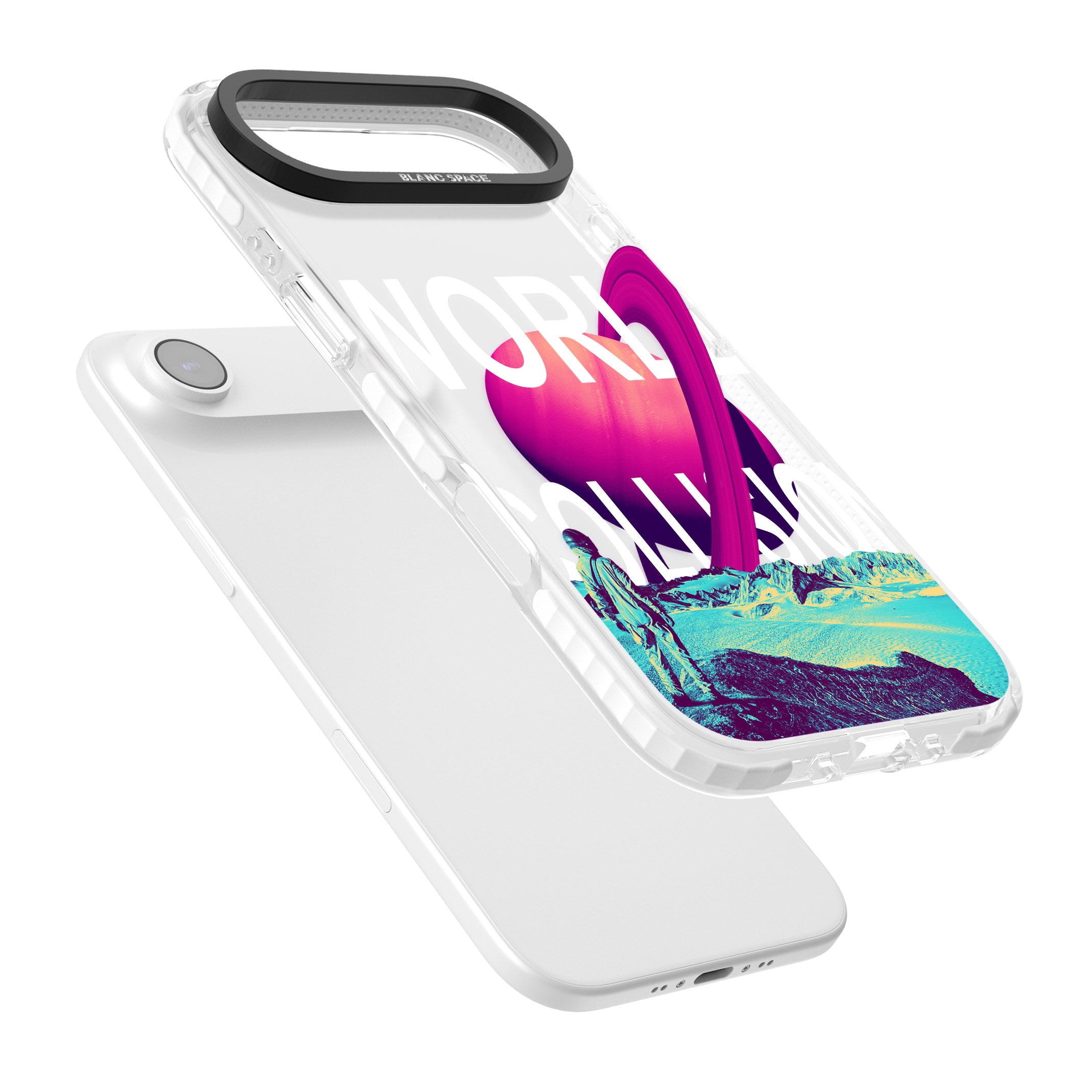 World Collision iPhone 17 Air Impact Clear Phone Case Colours