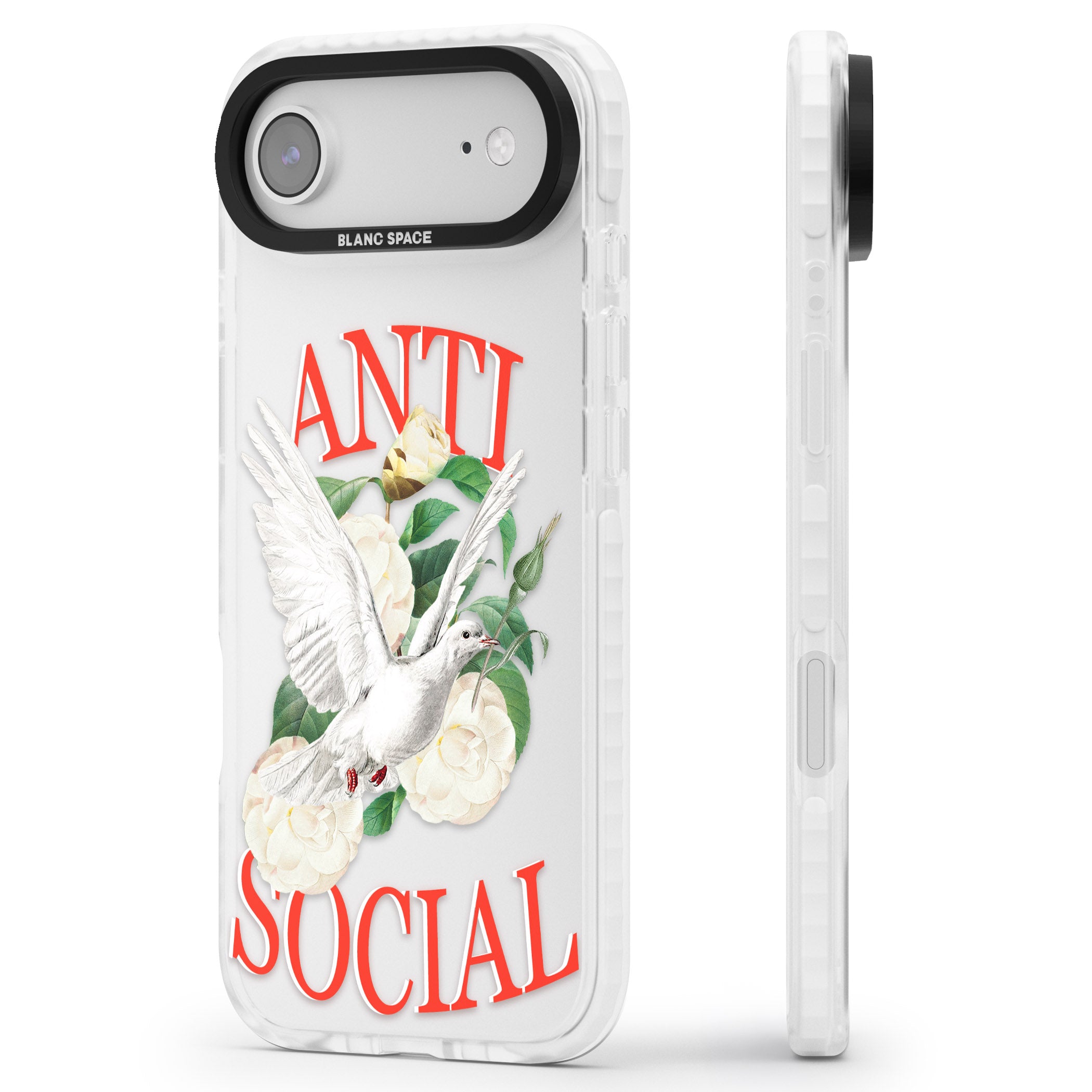 Anti Social iPhone 17 Air Impact Clear Phone Case Side Profile