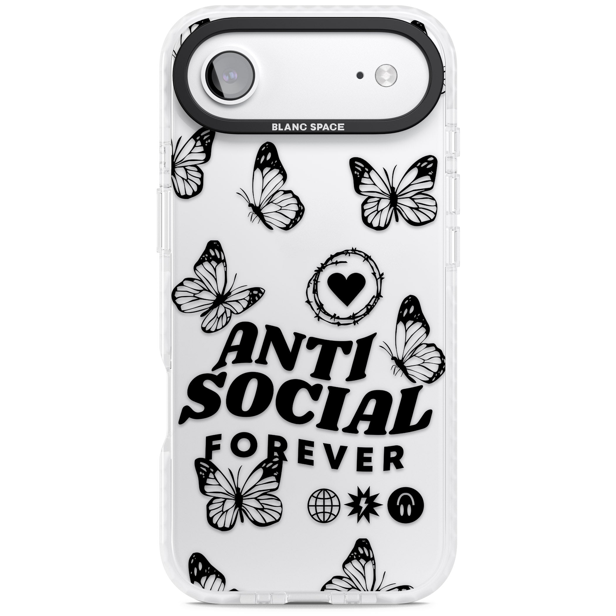 Anti Social Forever iPhone 17 Air Impact Clear Phone Case