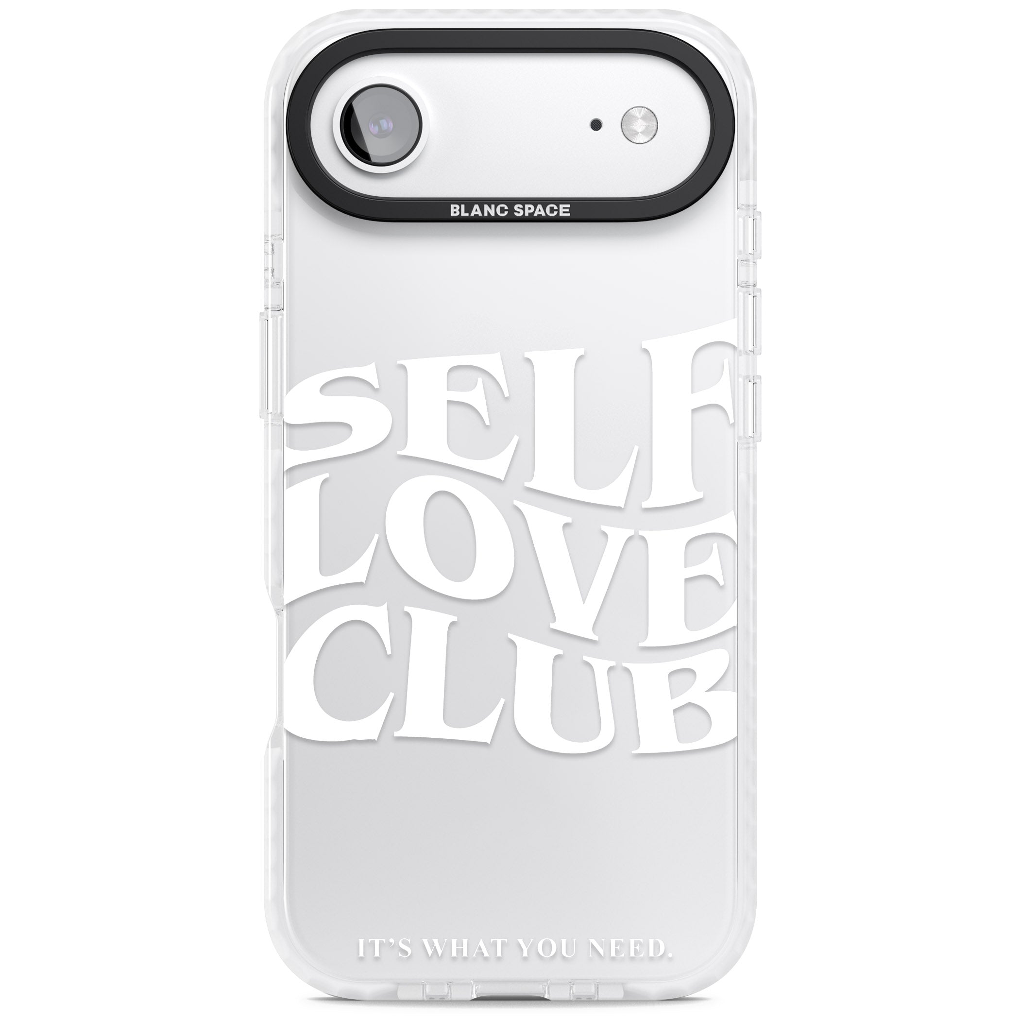 Self Love Club White iPhone 17 Air Impact Clear Phone Case