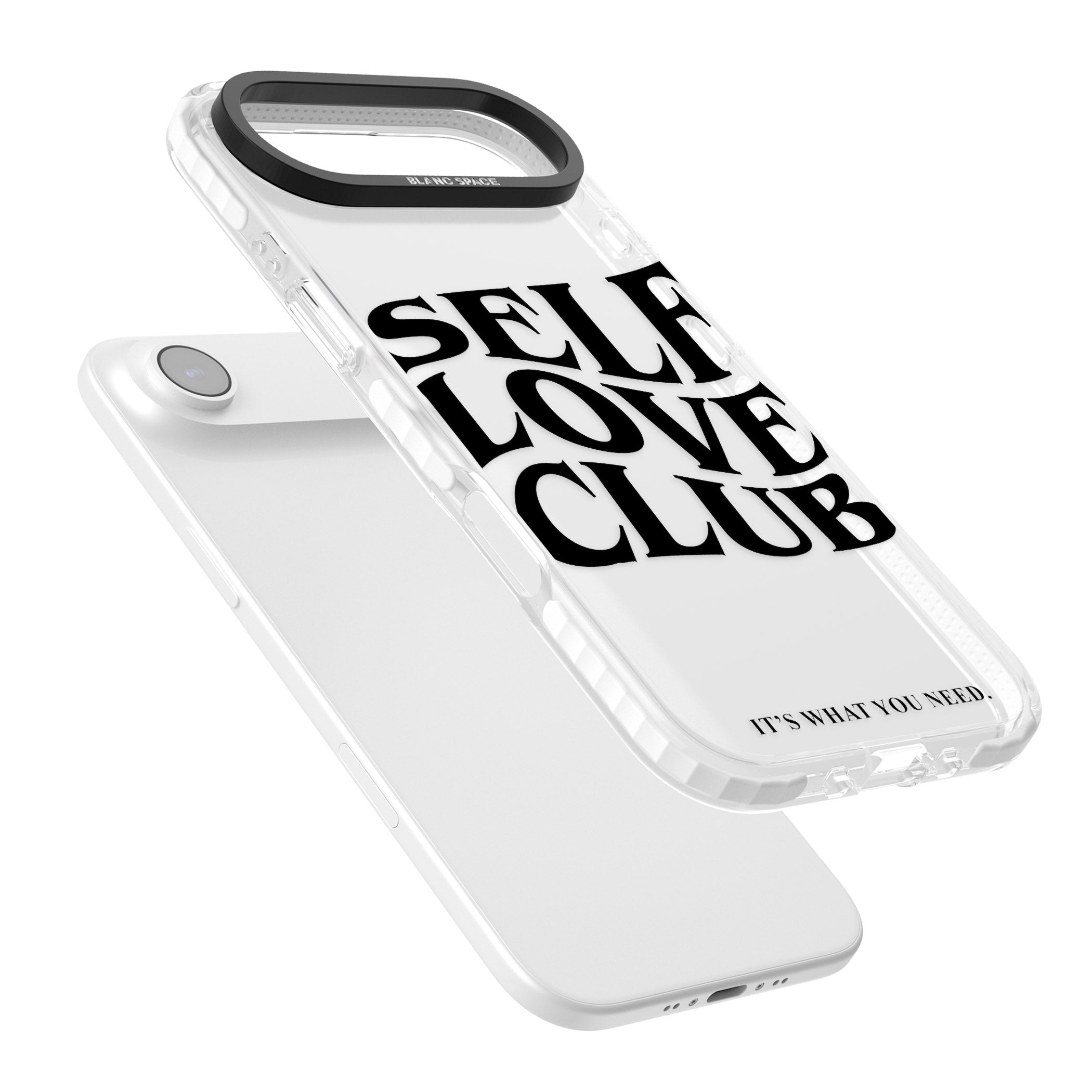 Self Love Club Black iPhone 17 Air Impact Clear Phone Case Colours