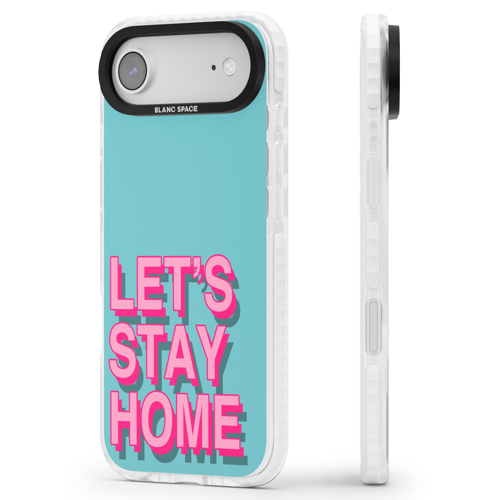 Let'S Stay Home iPhone 17 Air Impact Clear Phone Case Side Profile
