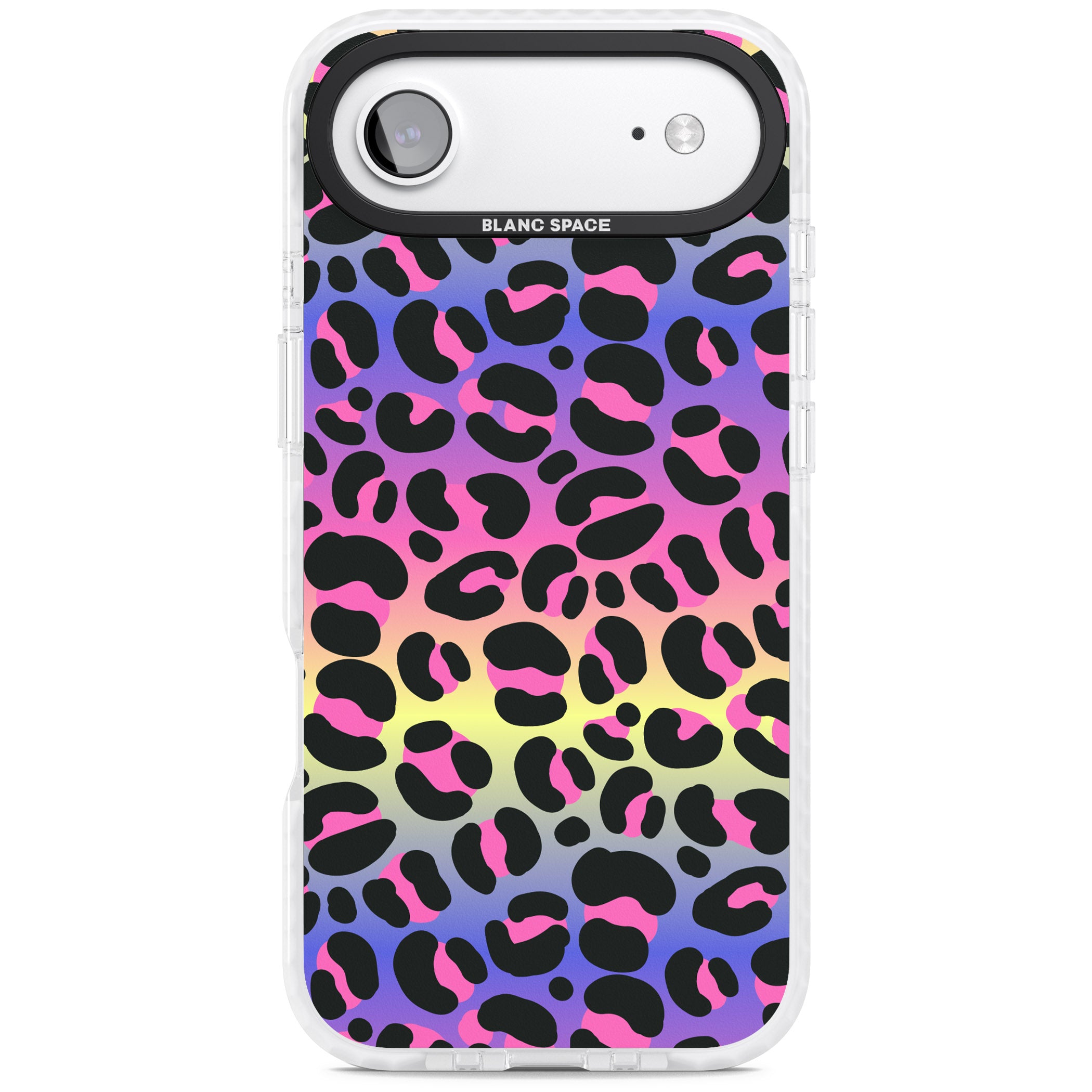 Rainbow Gradient Leopard iPhone 17 Air Impact Clear Phone Case