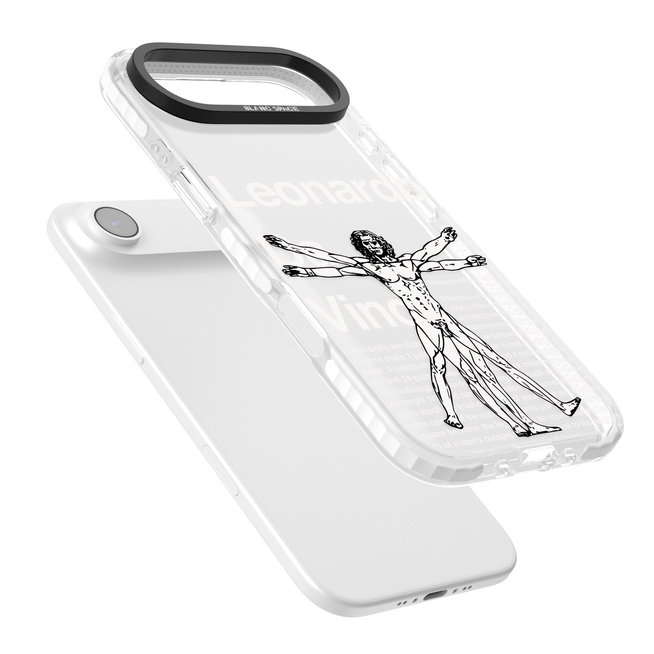 Vitruvian Man iPhone 17 Air Impact Clear Phone Case Colours