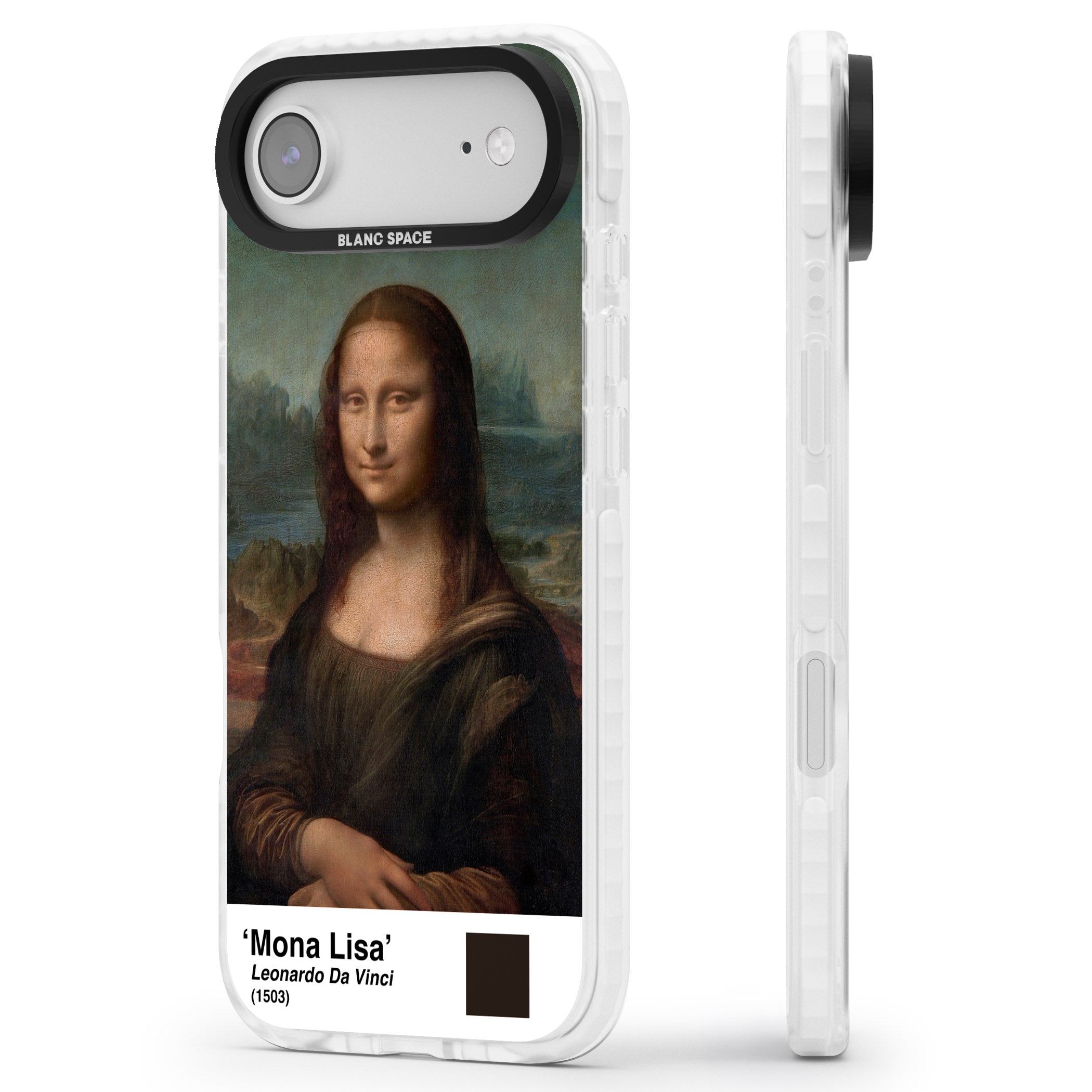 Mona Lisa iPhone 17 Air Impact Clear Phone Case Side Profile
