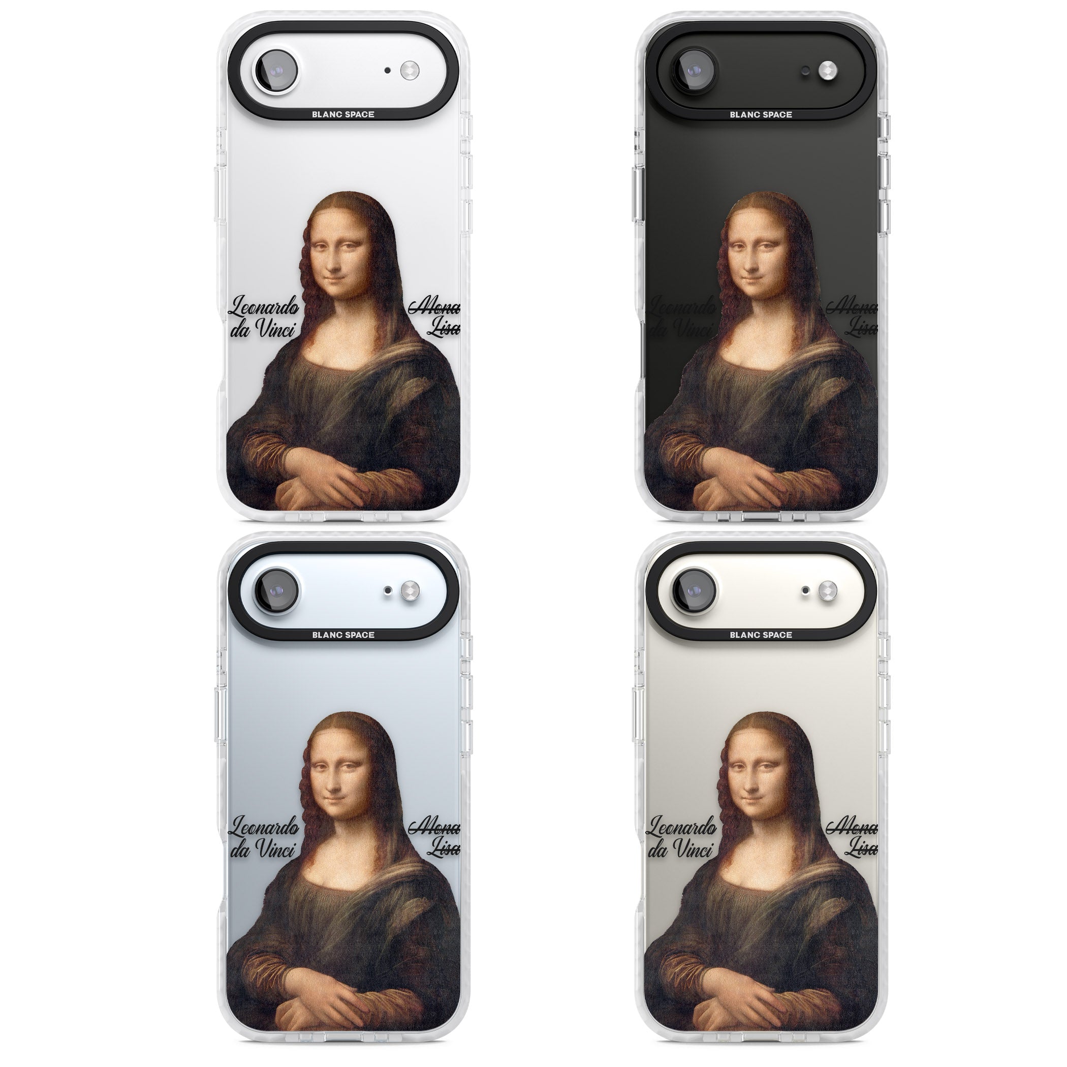 Mona Lisa Cutout iPhone 17 Air Impact Clear Phone Case APT Impact Protection
