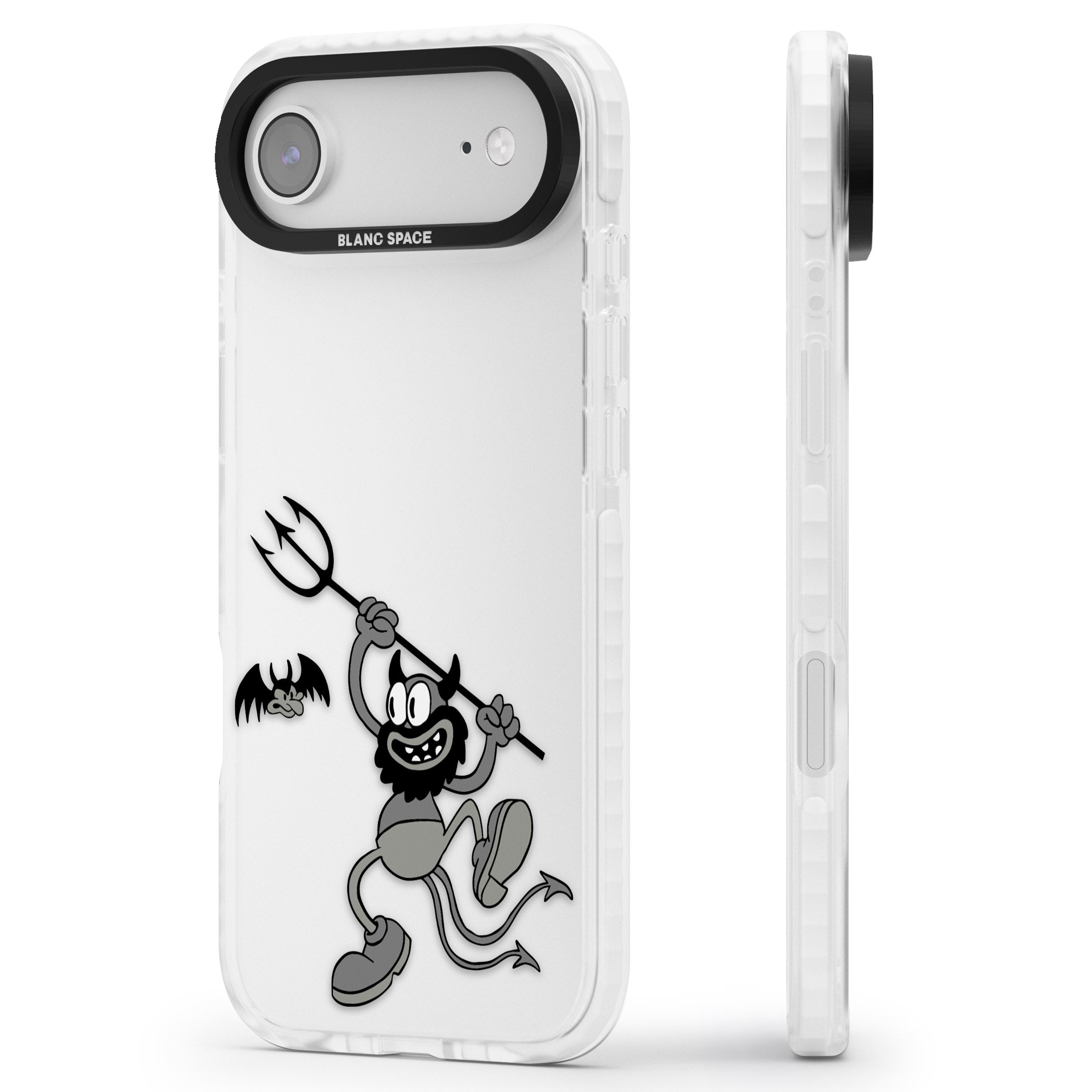 Dancing Devil iPhone 17 Air Impact Clear Phone Case Side Profile
