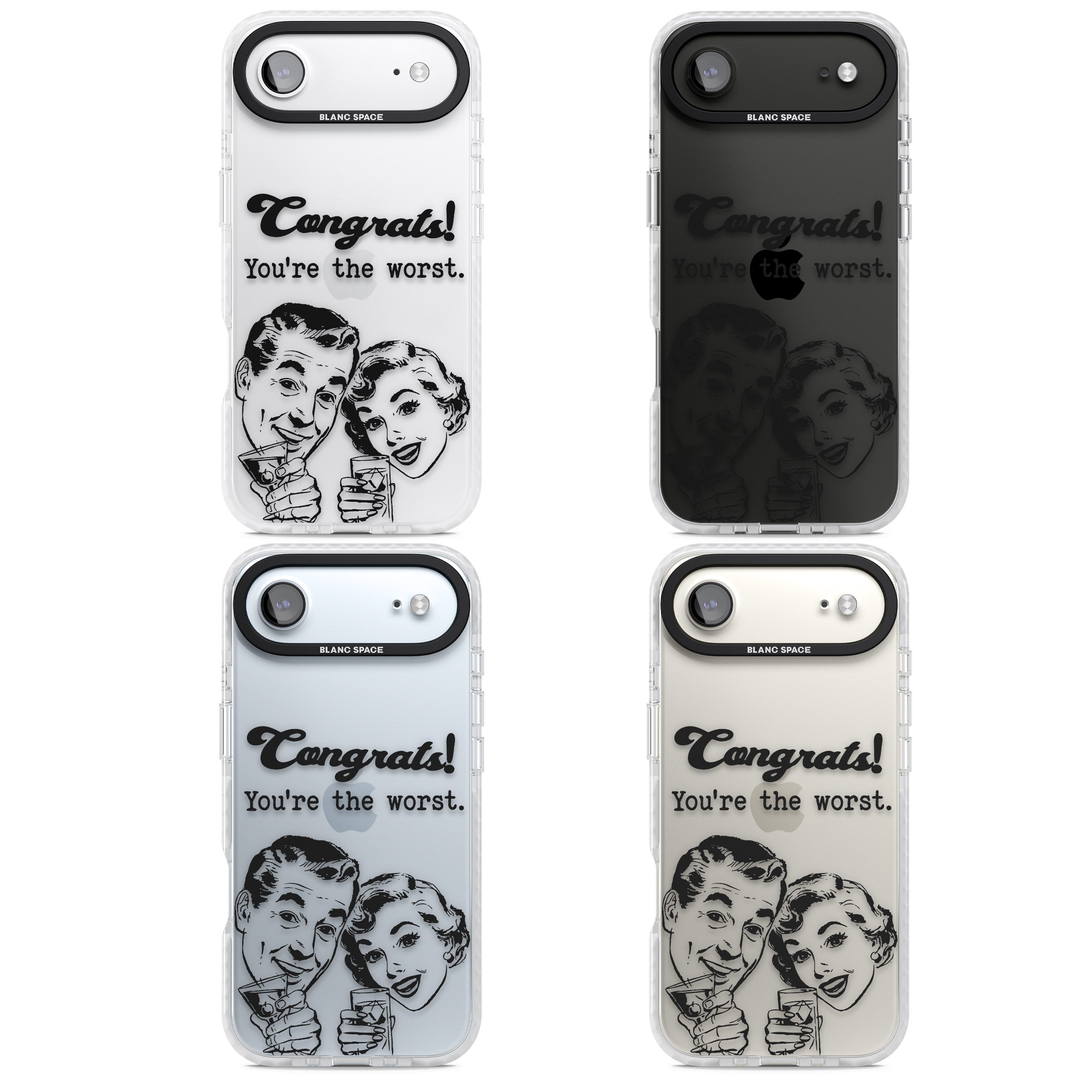 Congrats Youre The Worst iPhone 17 Air Impact Clear Phone Case APT Impact Protection