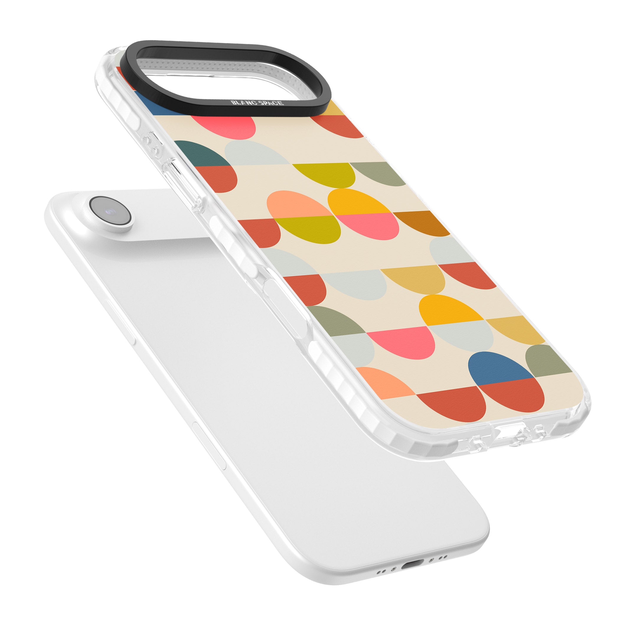 Colorful Retro Circles iPhone 17 Air Impact Clear Phone Case Colours
