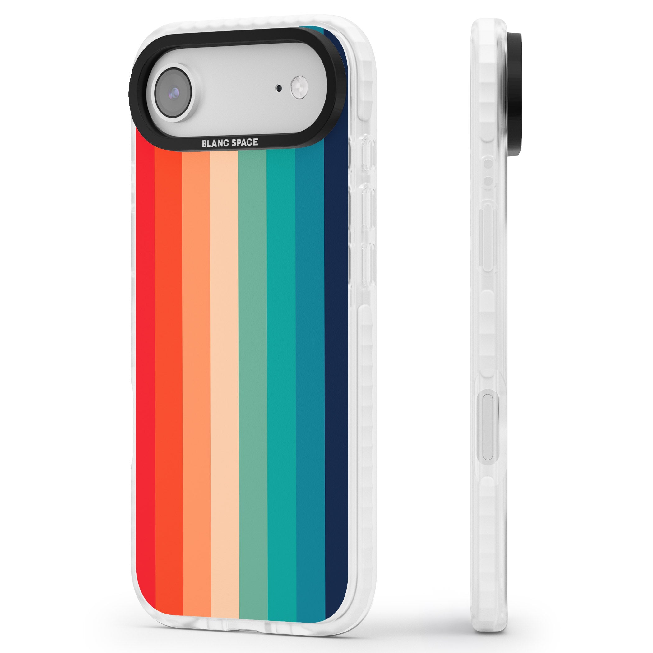 Retro 70'S Colour Palette iPhone 17 Air Impact Clear Phone Case Side Profile