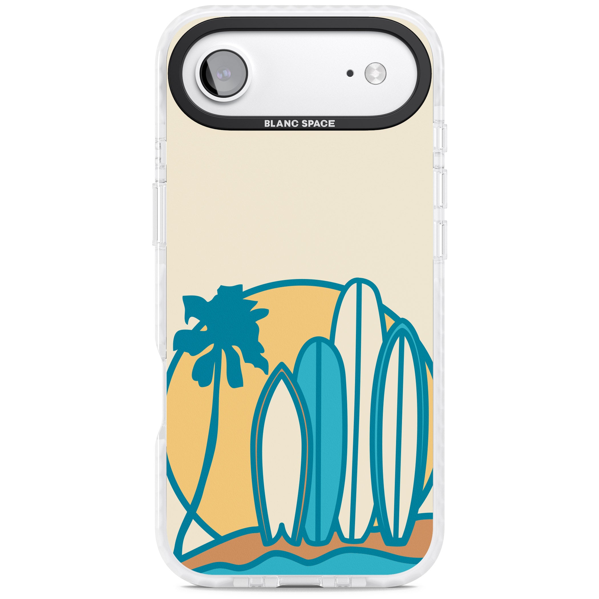 Coastal Surf Vibes iPhone 17 Air Impact Clear Phone Case
