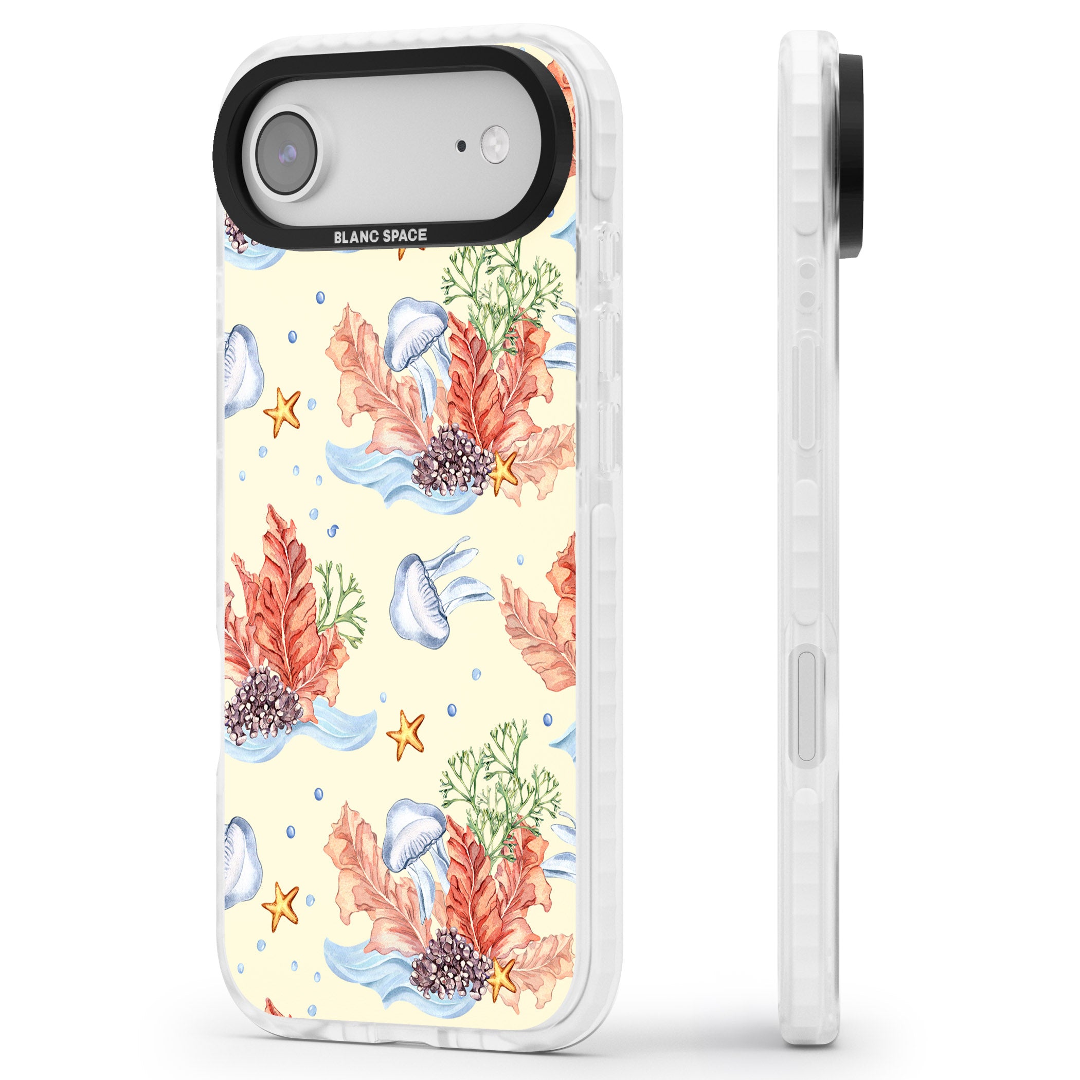 Coral Reef iPhone 17 Air Impact Clear Phone Case Side Profile