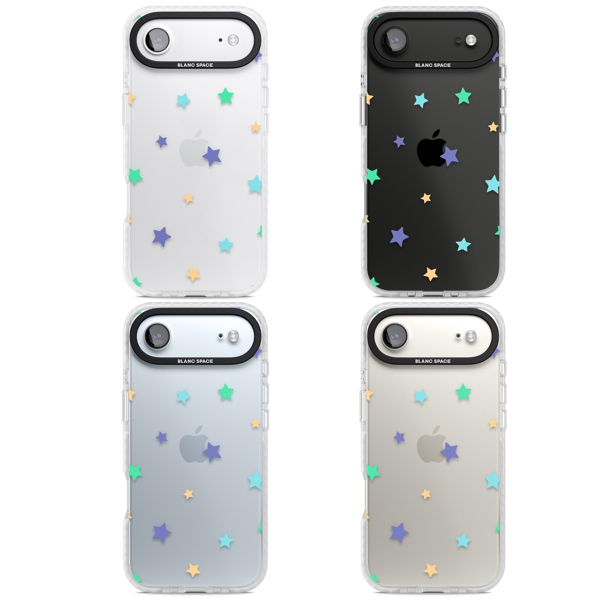 Pastel Star Pattern iPhone 17 Air Impact Clear Phone Case APT Impact Protection