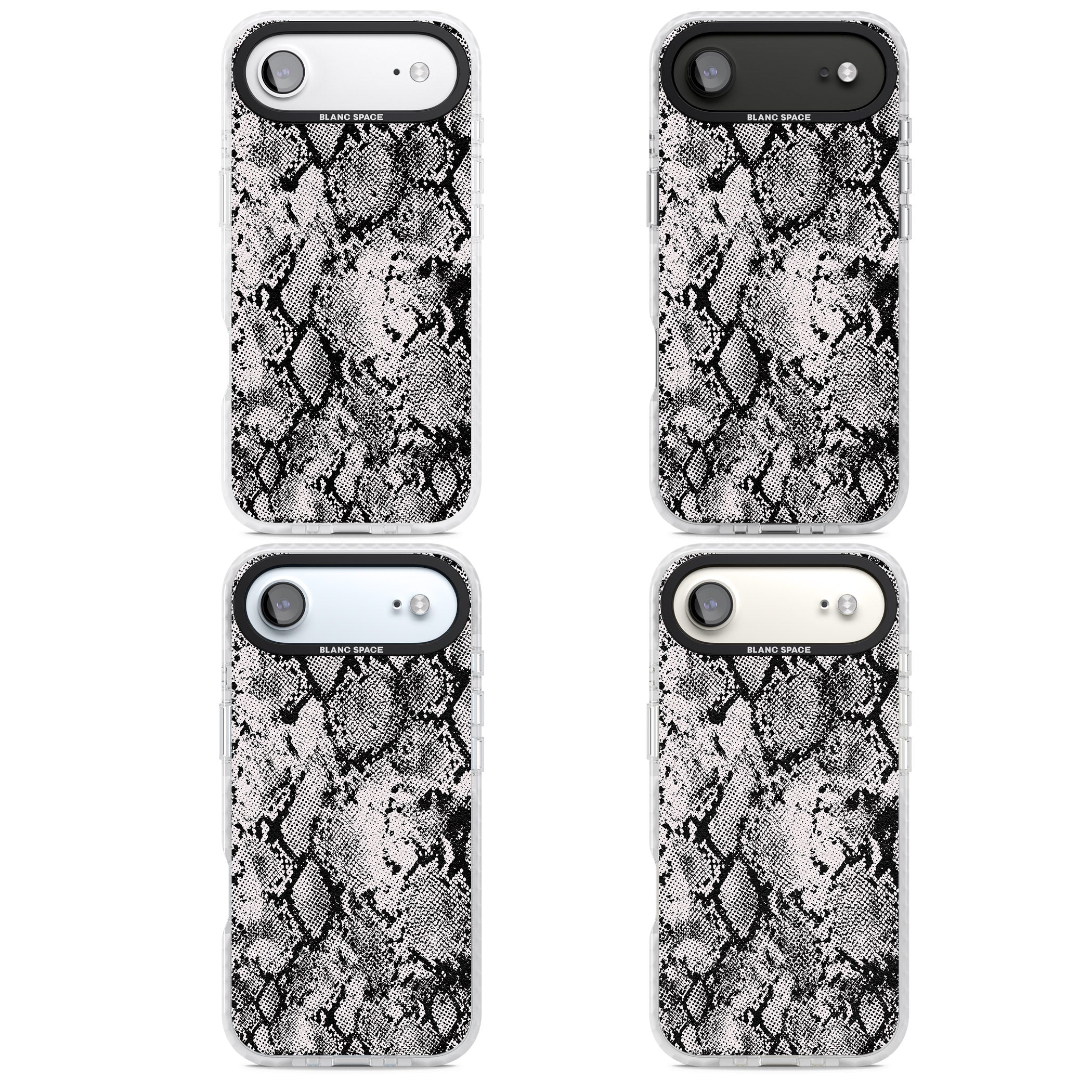 Pastel Snakeskin Grey iPhone 17 Air Impact Clear Phone Case APT Impact Protection