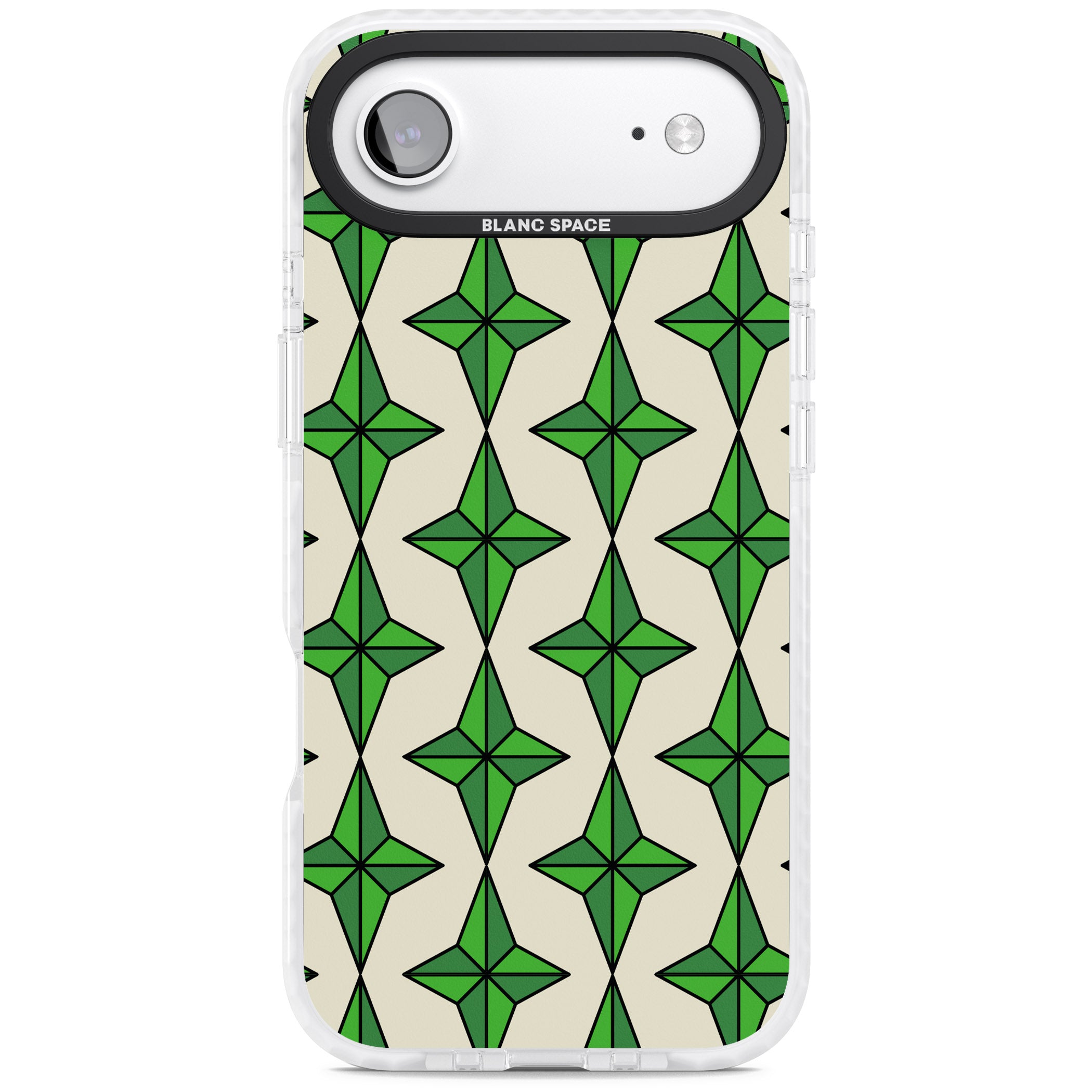 Emerald Stars Pattern iPhone 17 Air Impact Clear Phone Case