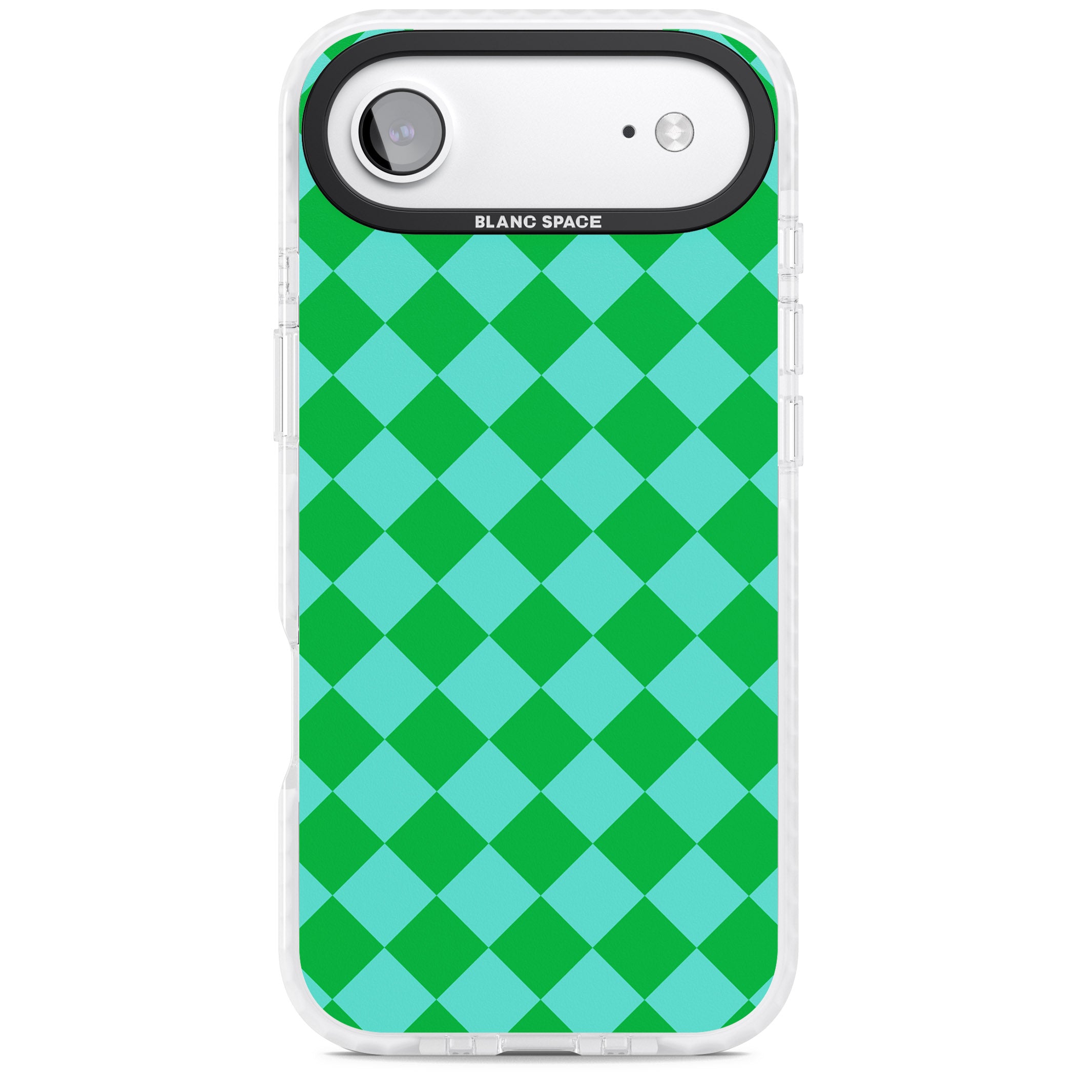 Retro Green Diamond Plaid iPhone 17 Air Impact Clear Phone Case