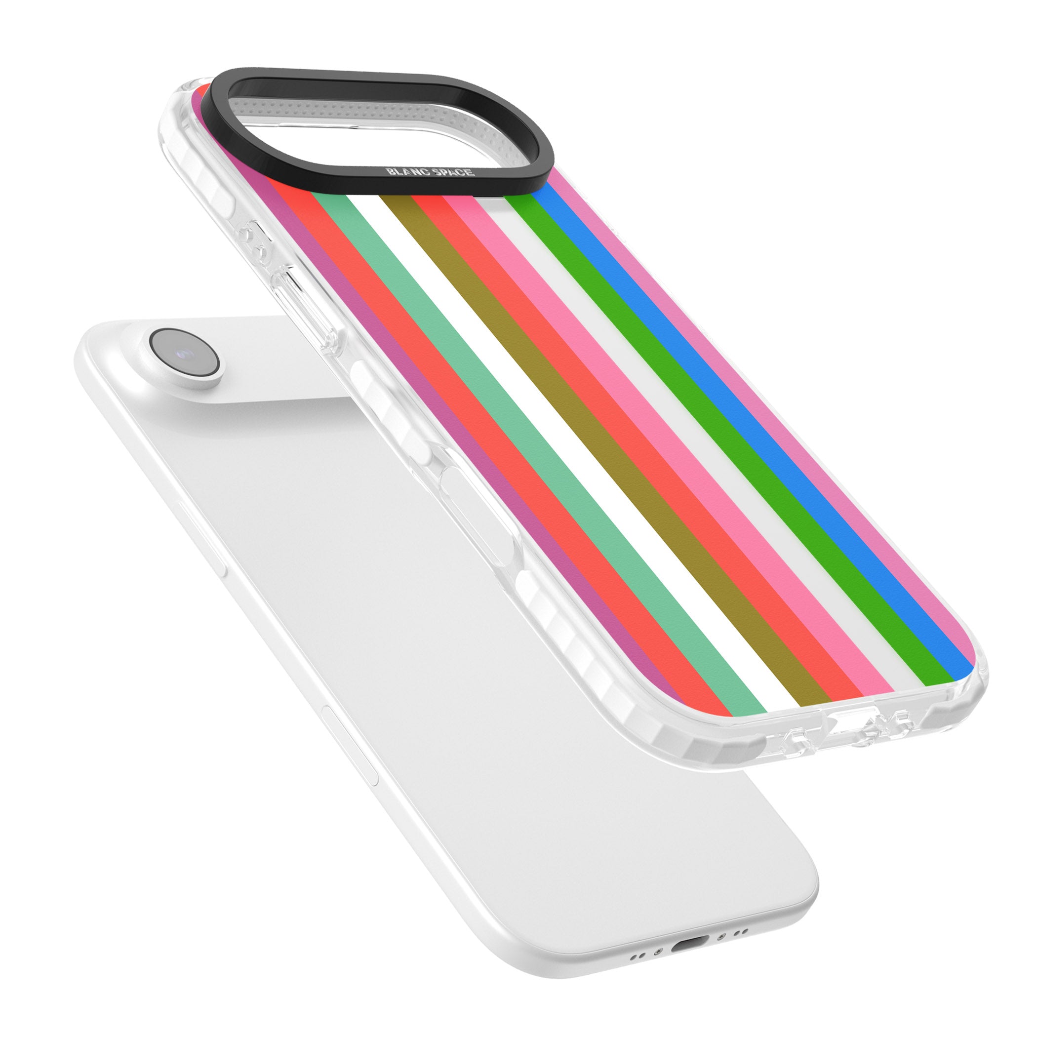 Vibrant Stripes iPhone 17 Air Impact Clear Phone Case Colours