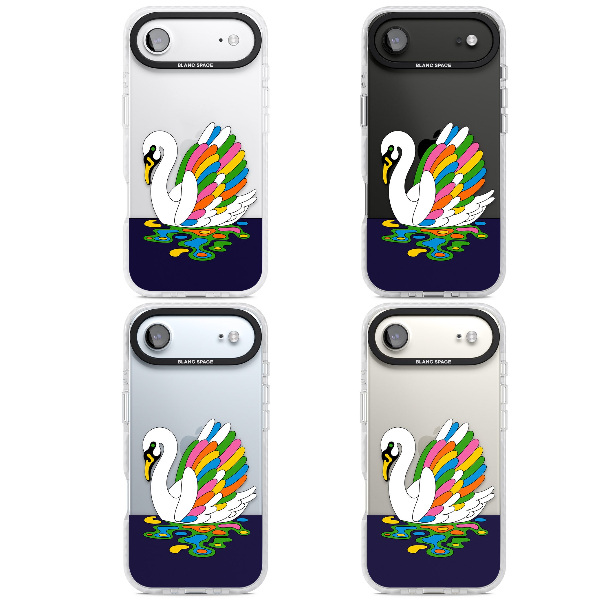 Serene Swan iPhone 17 Air Impact Clear Phone Case APT Impact Protection