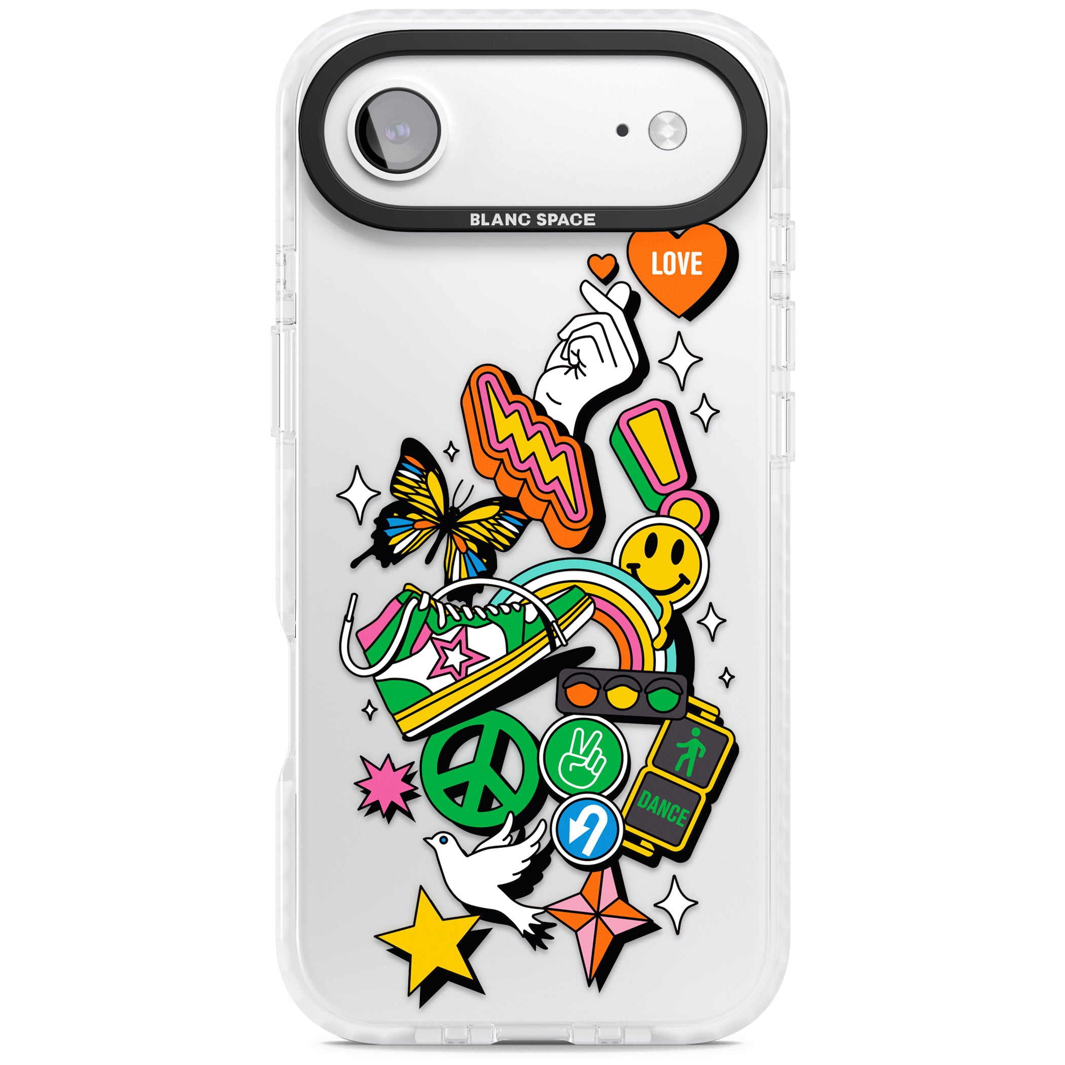 Nostalgic Sticker Collage iPhone 17 Air Impact Clear Phone Case