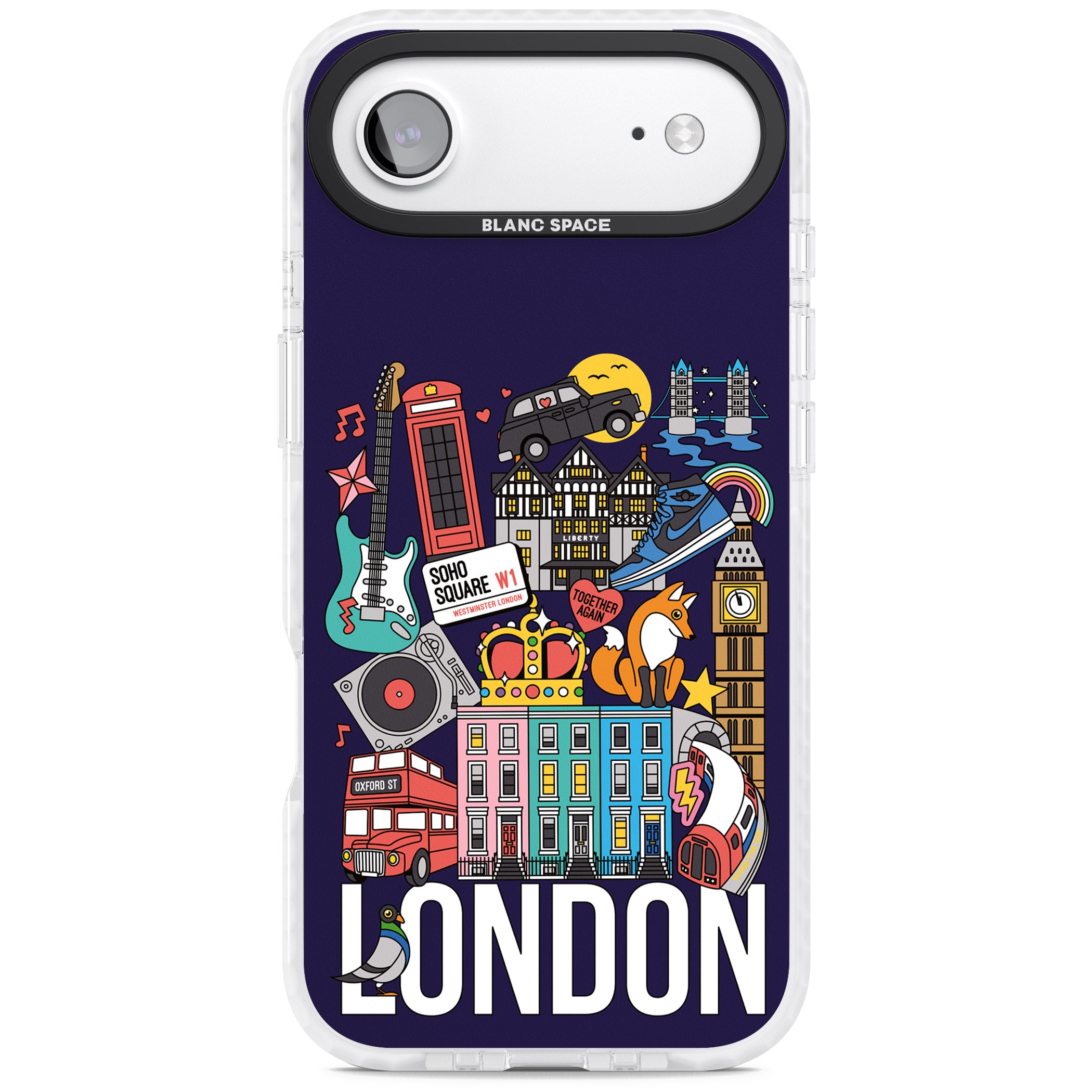 London Calling iPhone 17 Air Impact Clear Phone Case