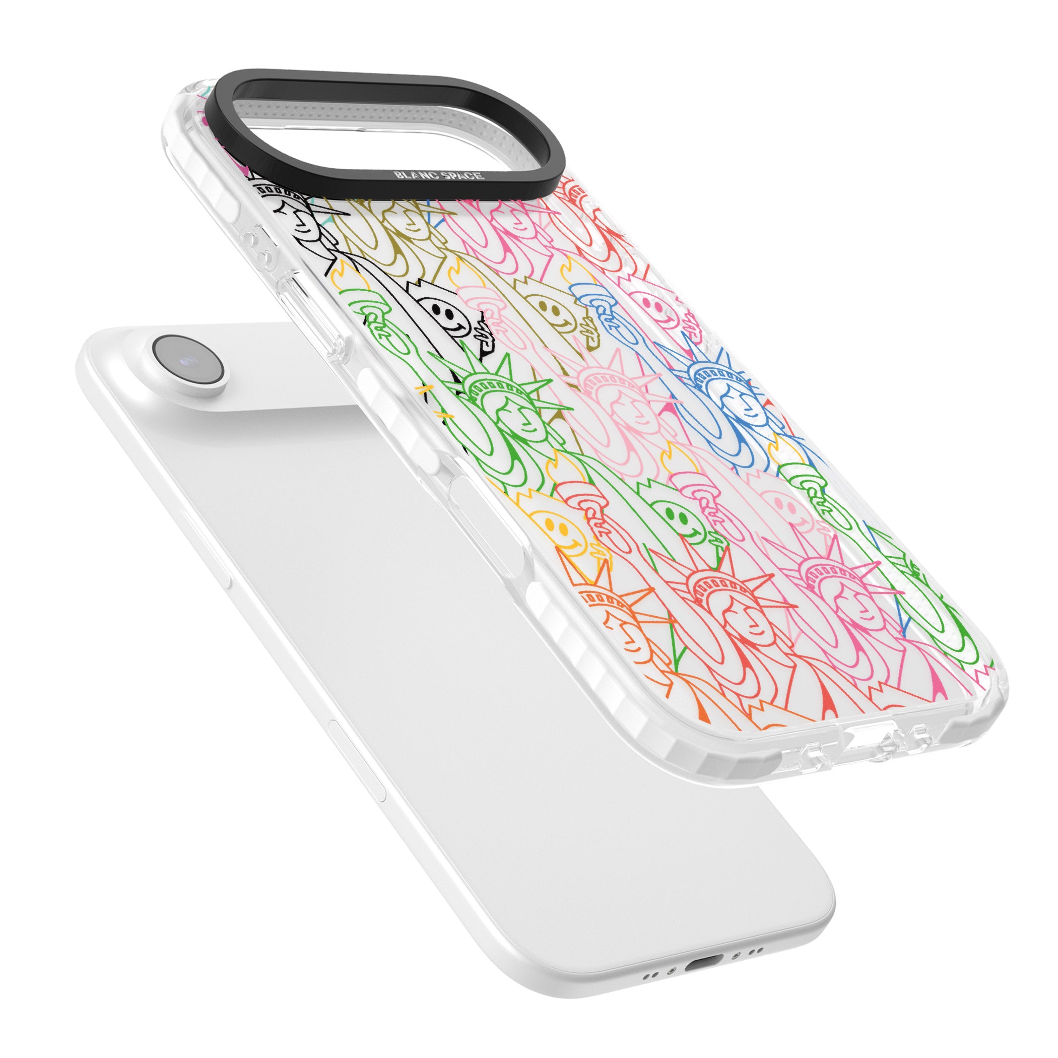 Multicolour Liberty Line Pattern iPhone 17 Air Impact Clear Phone Case Colours