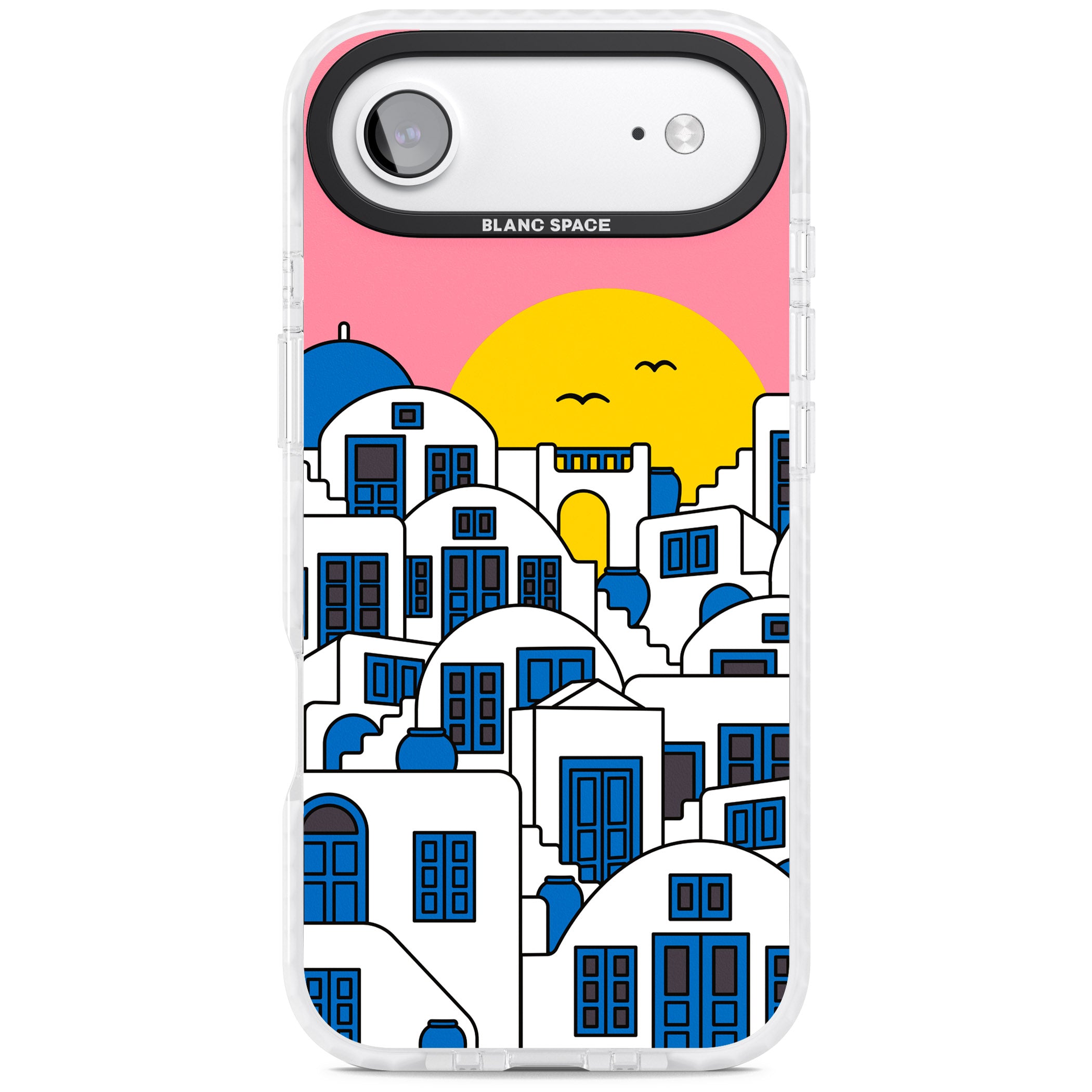 Santorini Sunset iPhone 17 Air Impact Clear Phone Case
