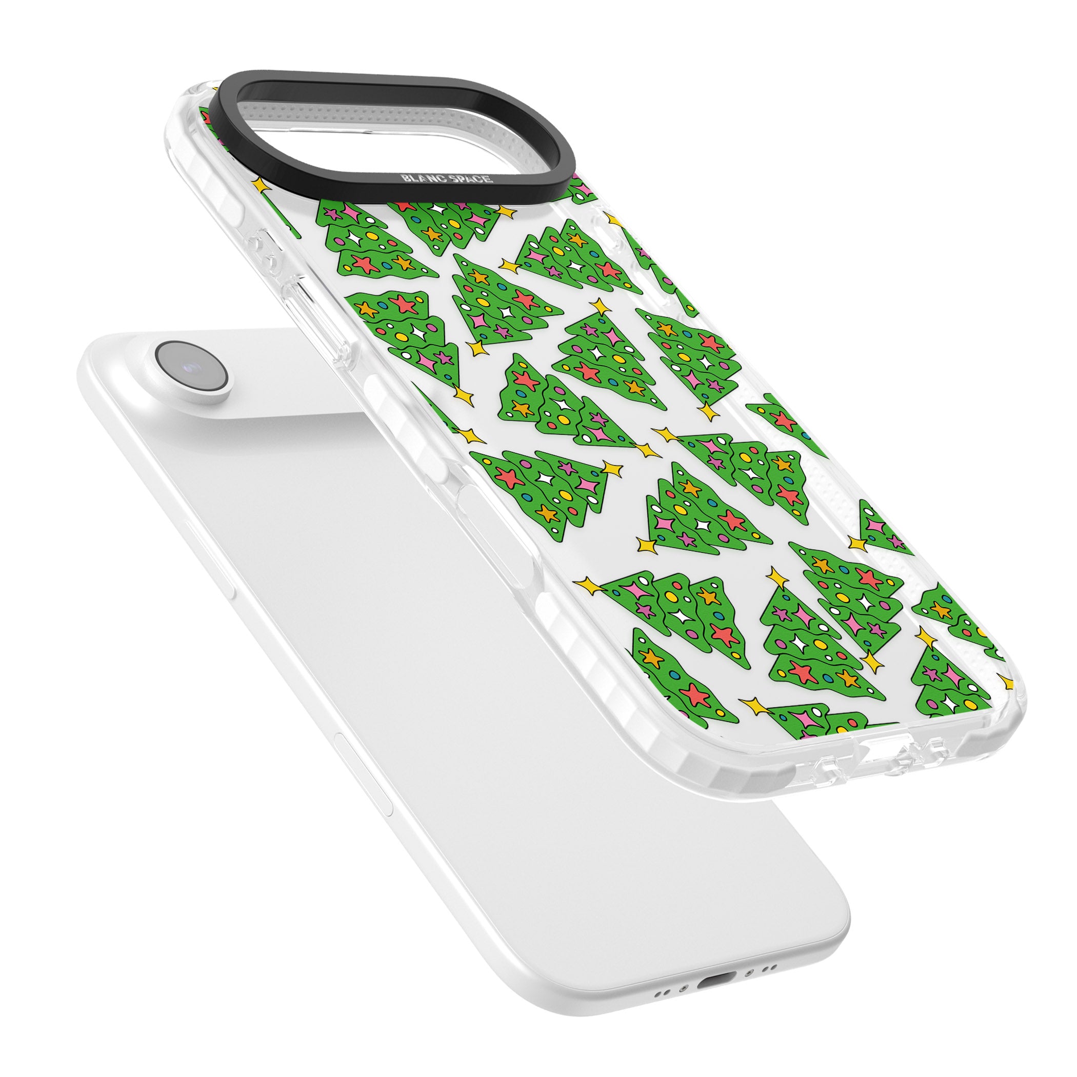 Christmas Tree Pattern iPhone 17 Air Impact Clear Phone Case Colours