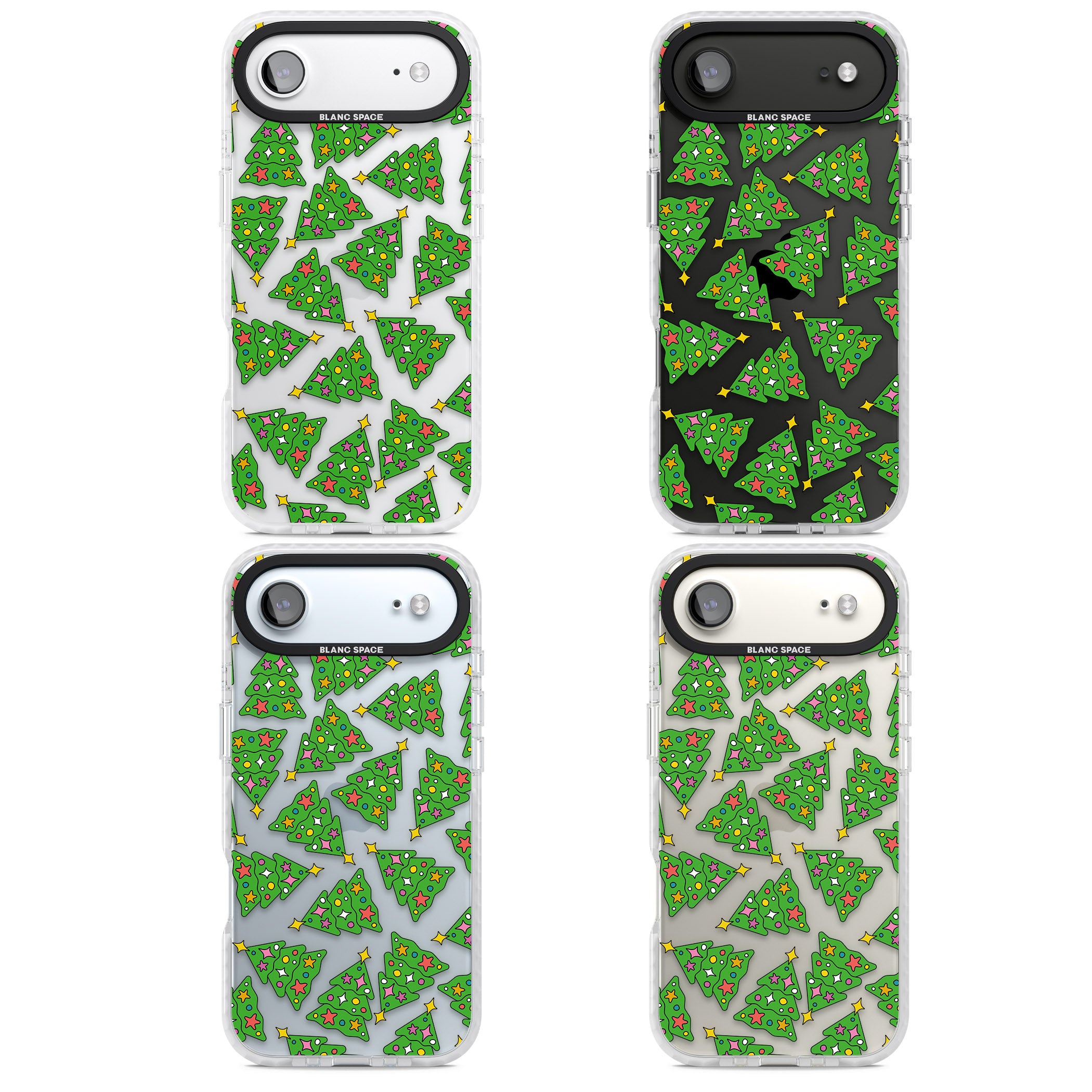 Christmas Tree Pattern iPhone 17 Air Impact Clear Phone Case APT Impact Protection