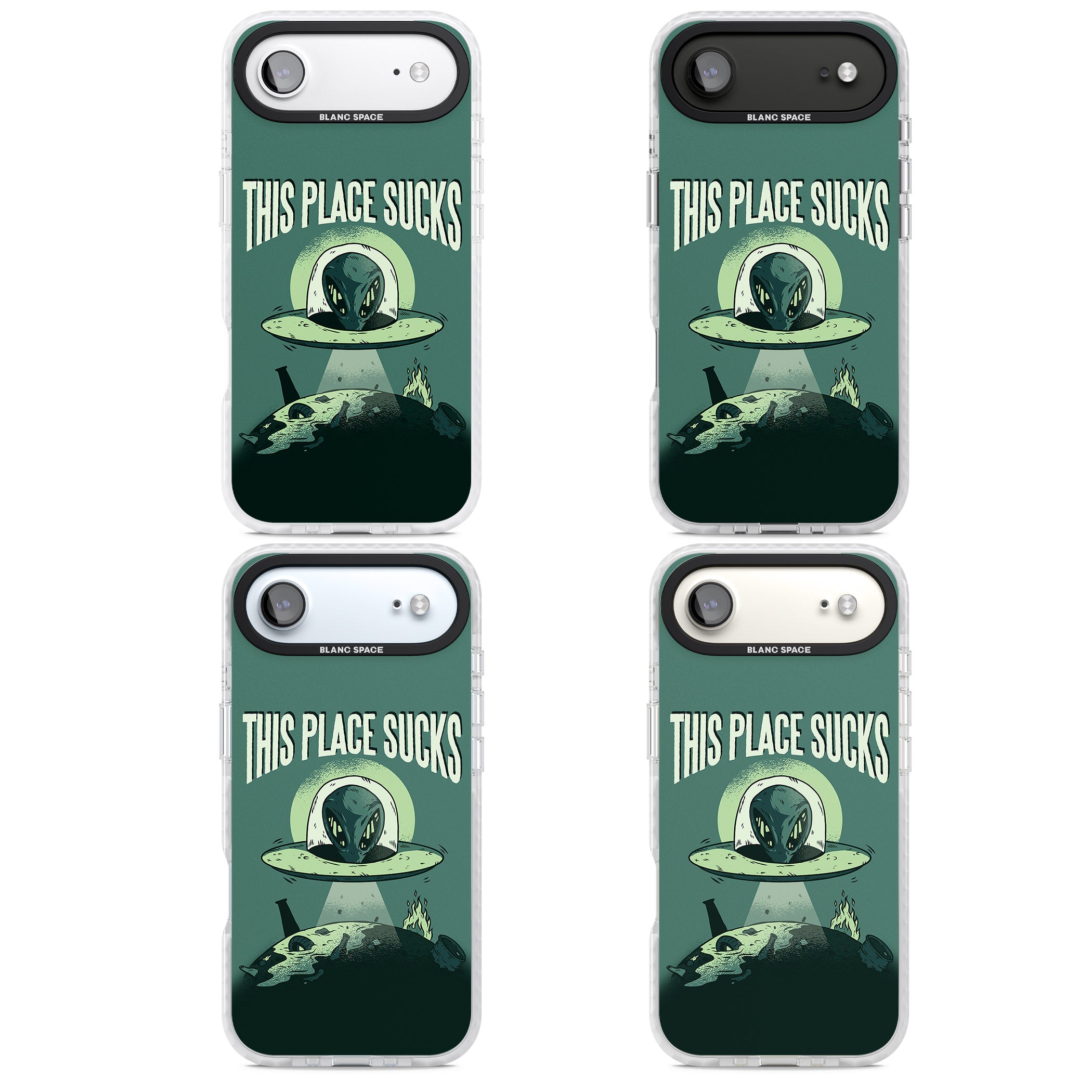Earth Sucks iPhone 17 Air Impact Clear Phone Case APT Impact Protection