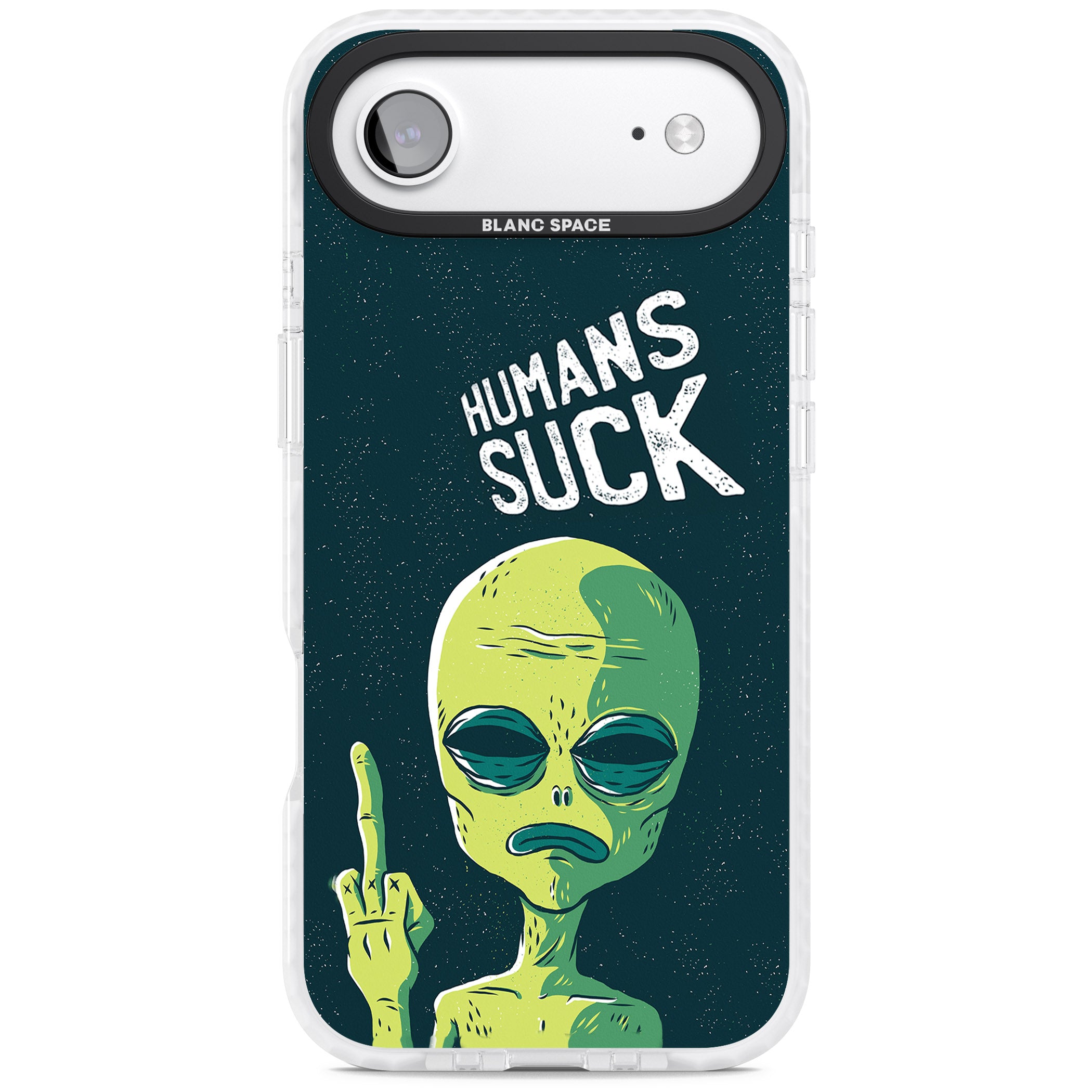 Humans Suck Alien iPhone 17 Air Impact Clear Phone Case