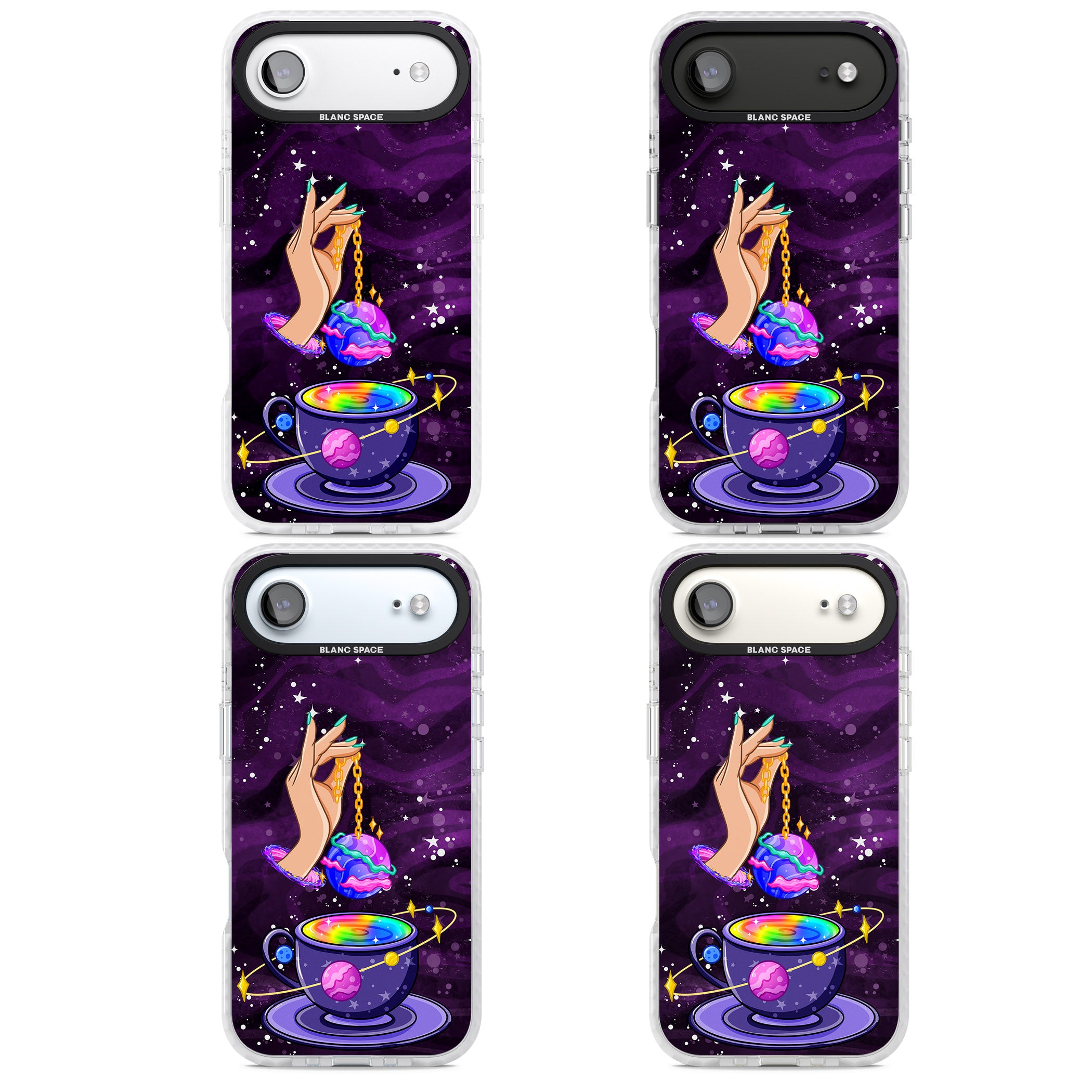 Space Tea iPhone 17 Air Impact Clear Phone Case APT Impact Protection