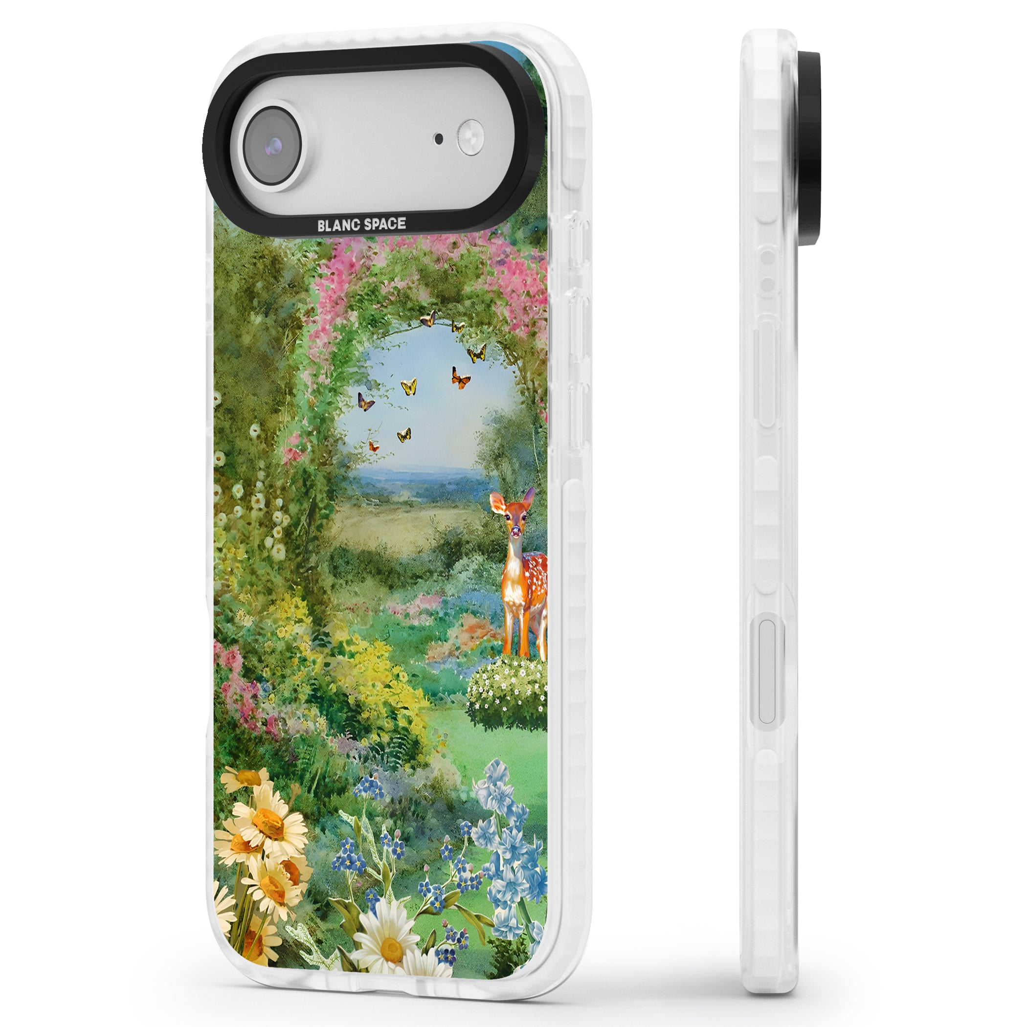 Flourishing Meadow iPhone 17 Air Impact Clear Phone Case Side Profile
