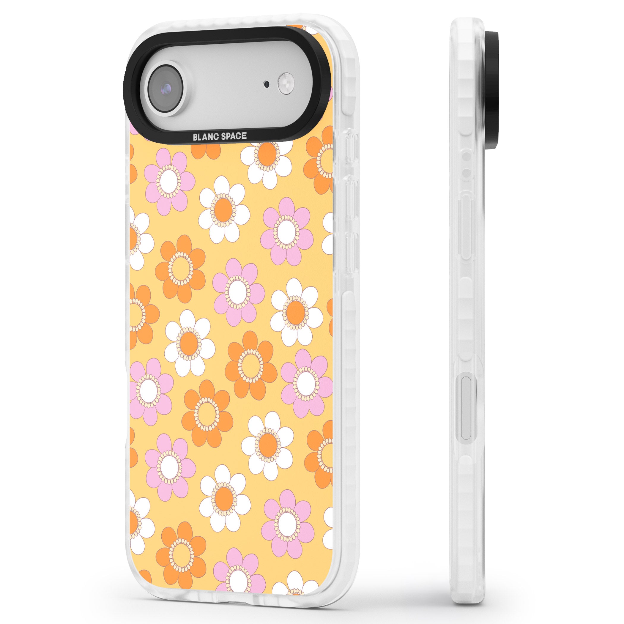 Sunny Flower Mix iPhone 17 Air Impact Clear Phone Case Side Profile