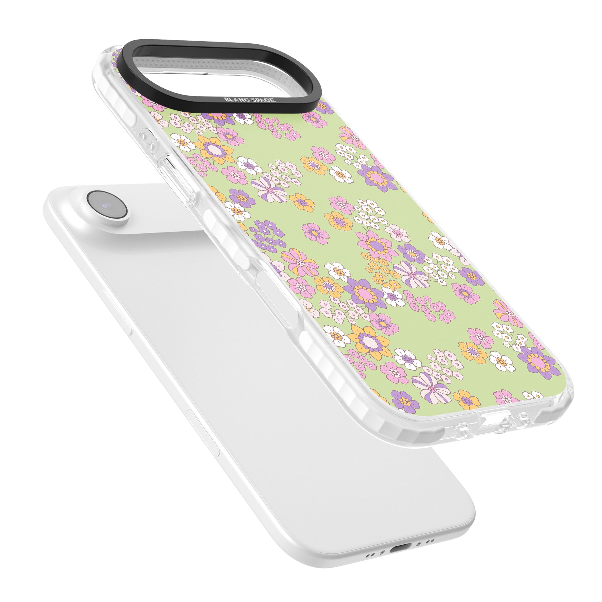 Grass Green Flowers iPhone 17 Air Impact Clear Phone Case Colours