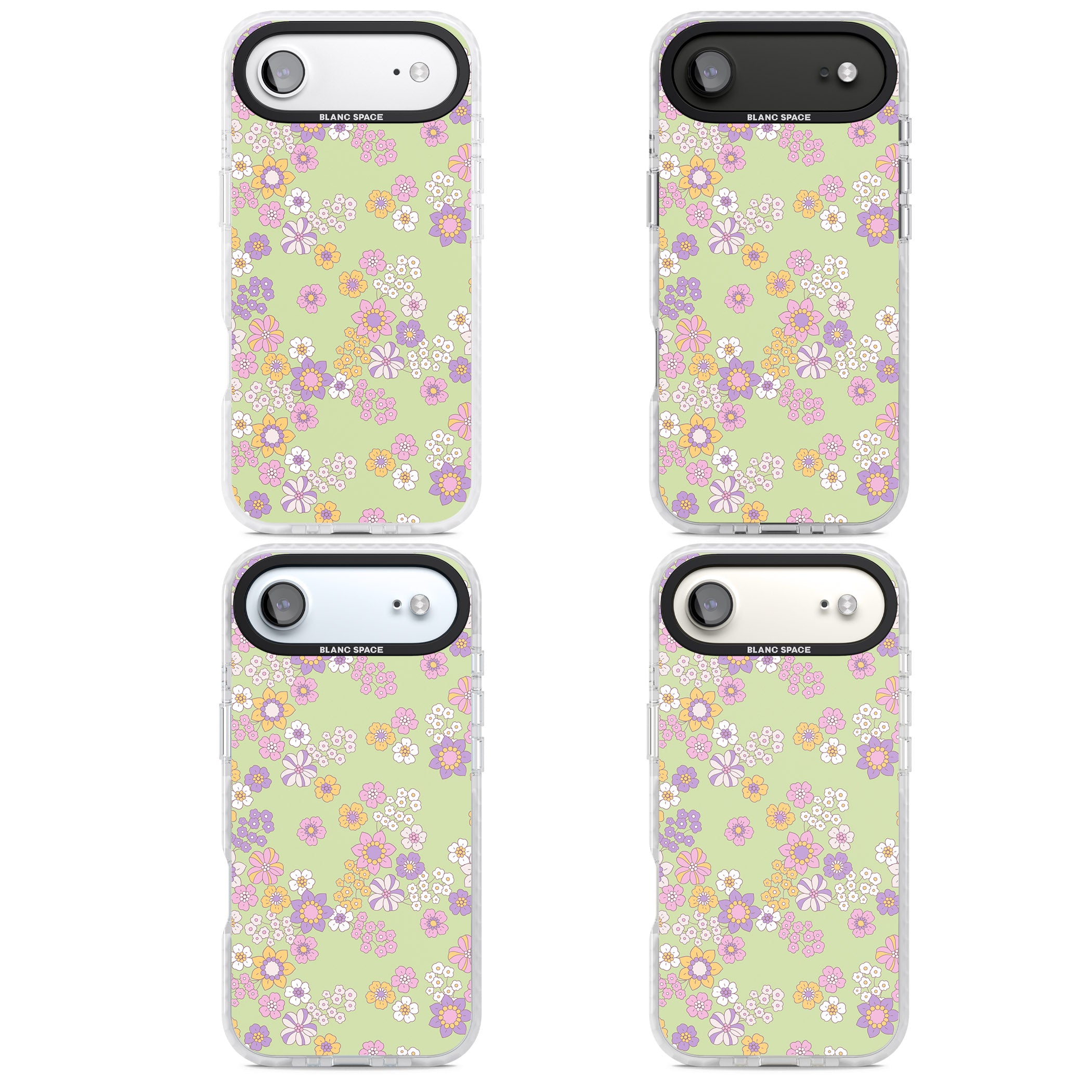 Grass Green Flowers iPhone 17 Air Impact Clear Phone Case APT Impact Protection
