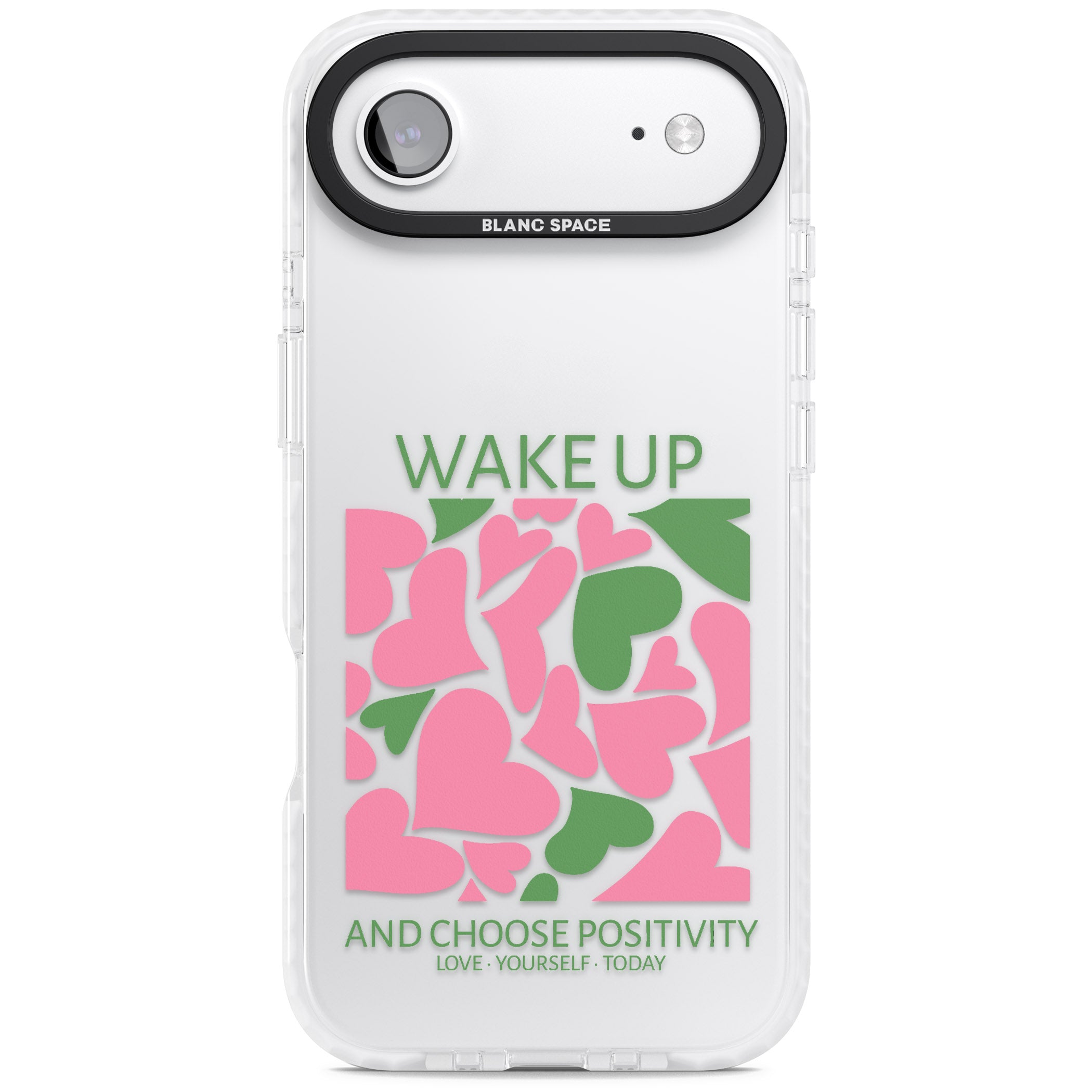 Wake Up And Choose Positivity iPhone 17 Air Impact Clear Phone Case