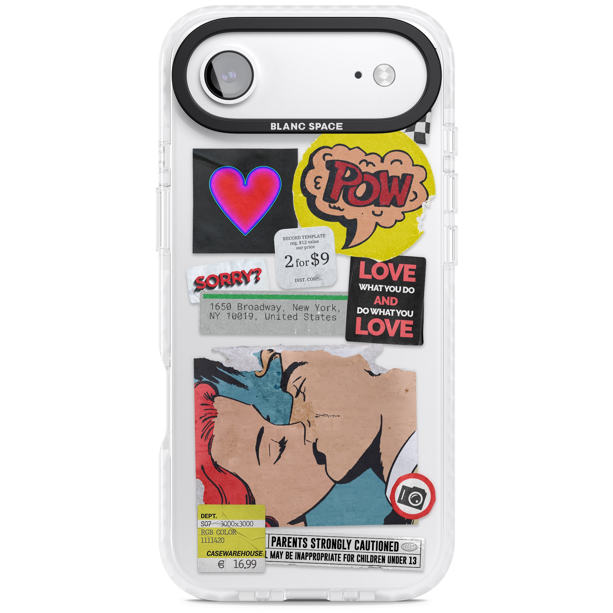 Retro Sticker Mix iPhone 17 Air Impact Clear Phone Case