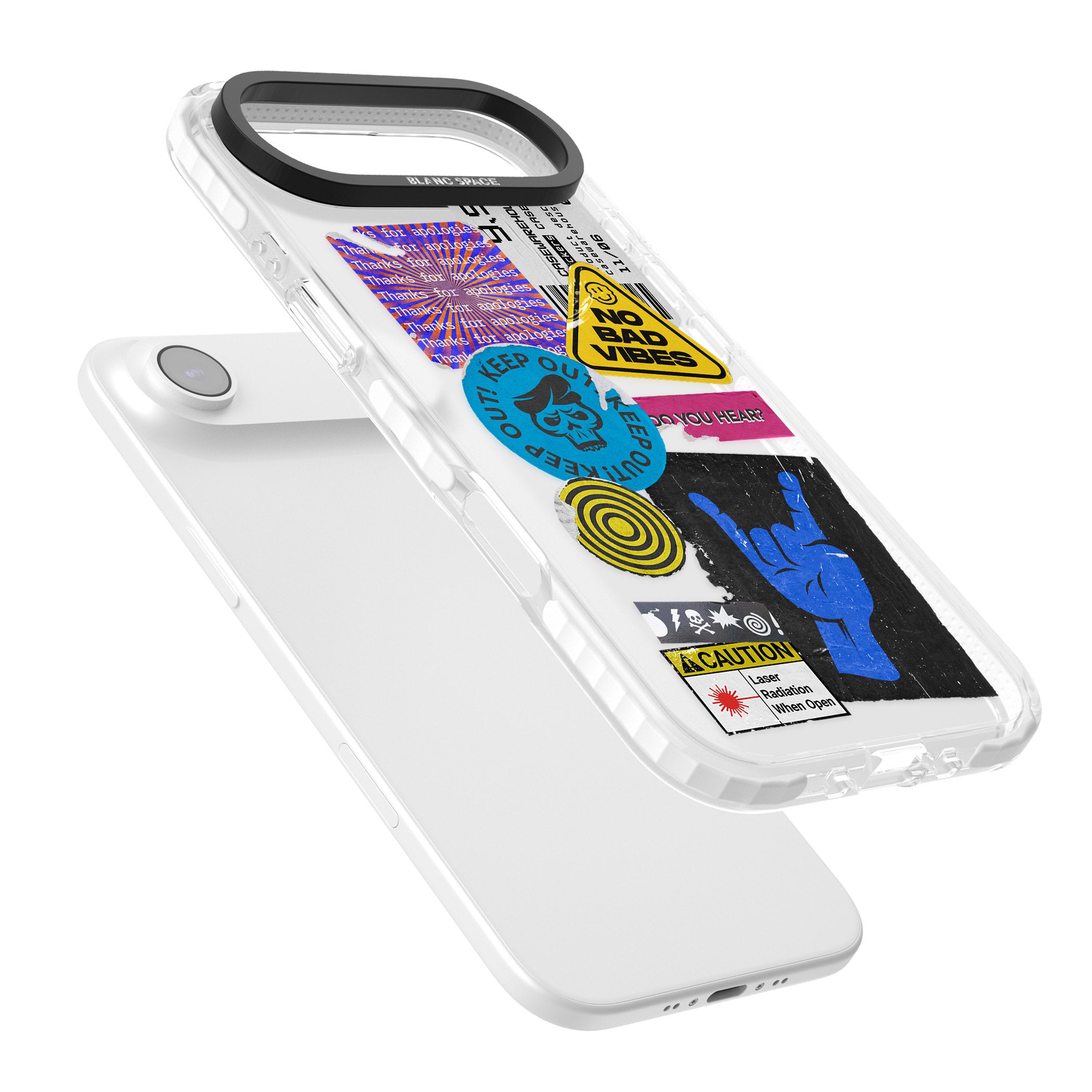 No Bad Vibes Sticker Mix iPhone 17 Air Impact Clear Phone Case Colours