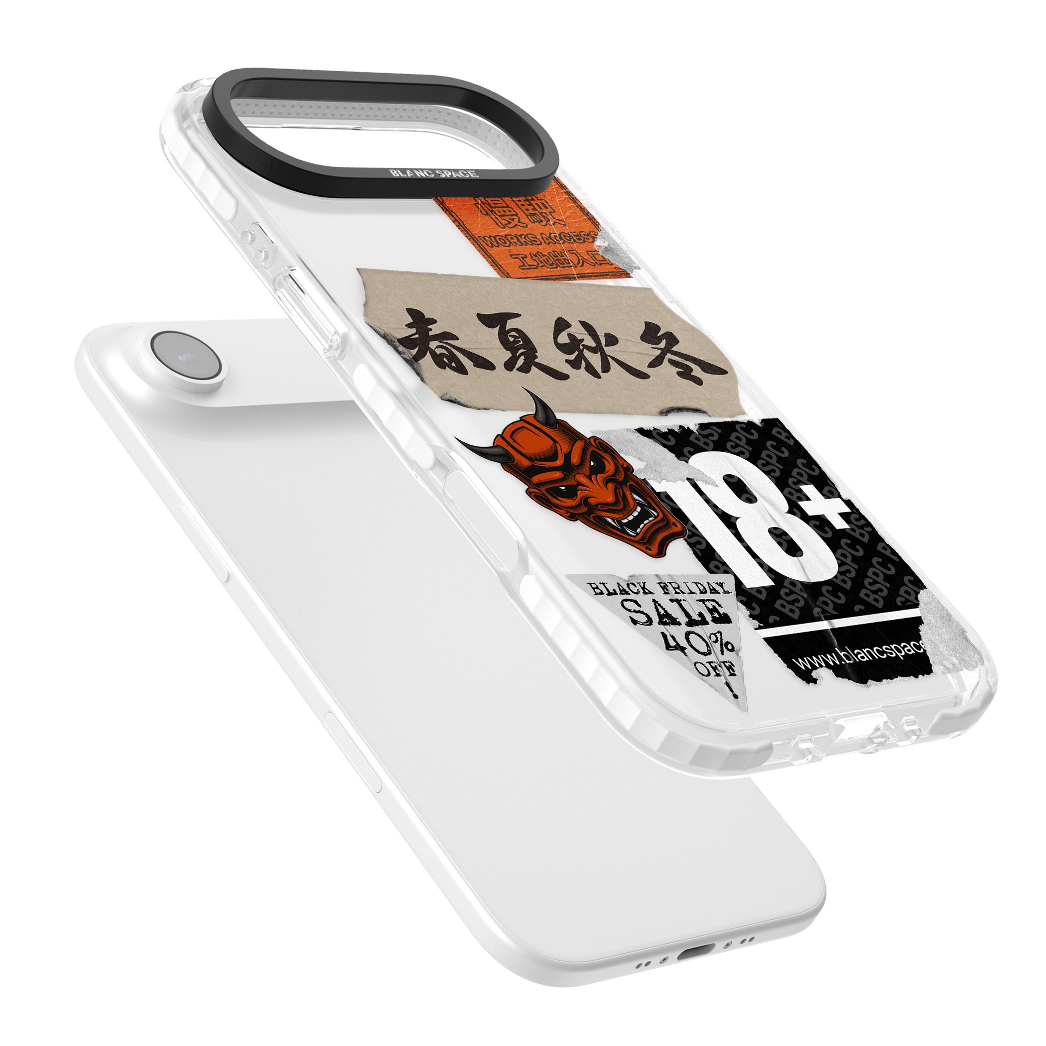 Asian Sticker Mix iPhone 17 Air Impact Clear Phone Case Colours