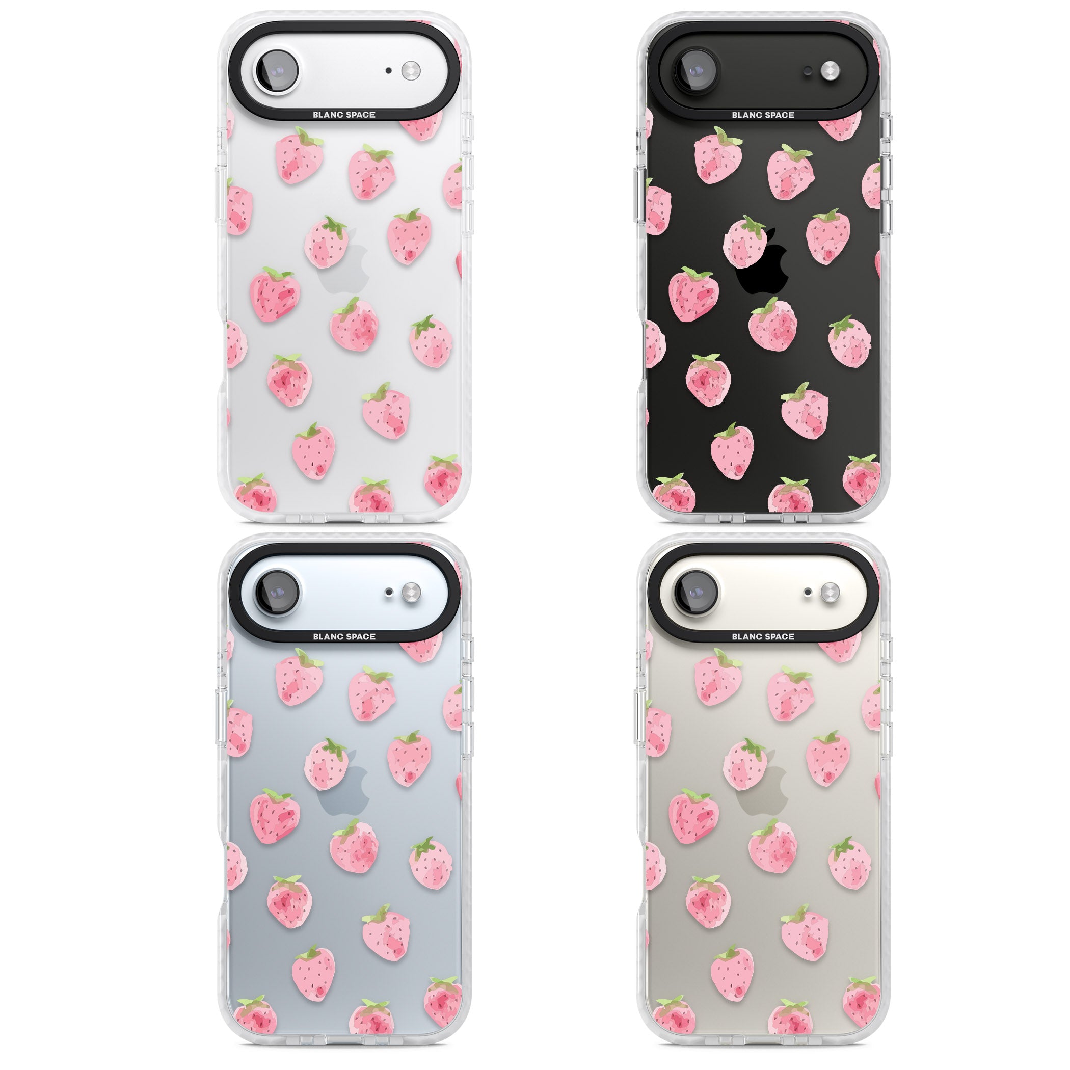 Classic Strawberry iPhone 17 Air Impact Clear Phone Case APT Impact Protection