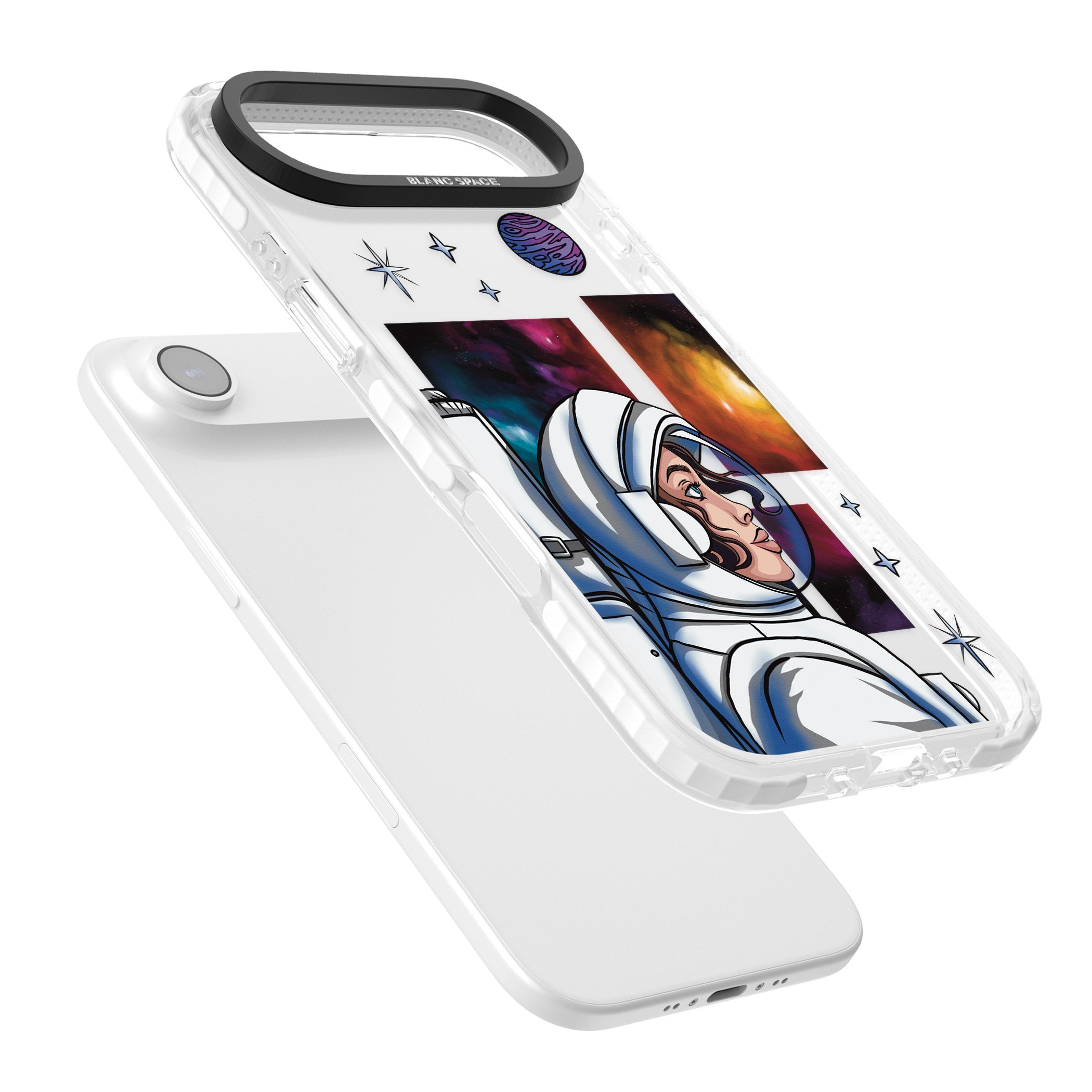 Cosmic Ambition iPhone 17 Air Impact Clear Phone Case Colours