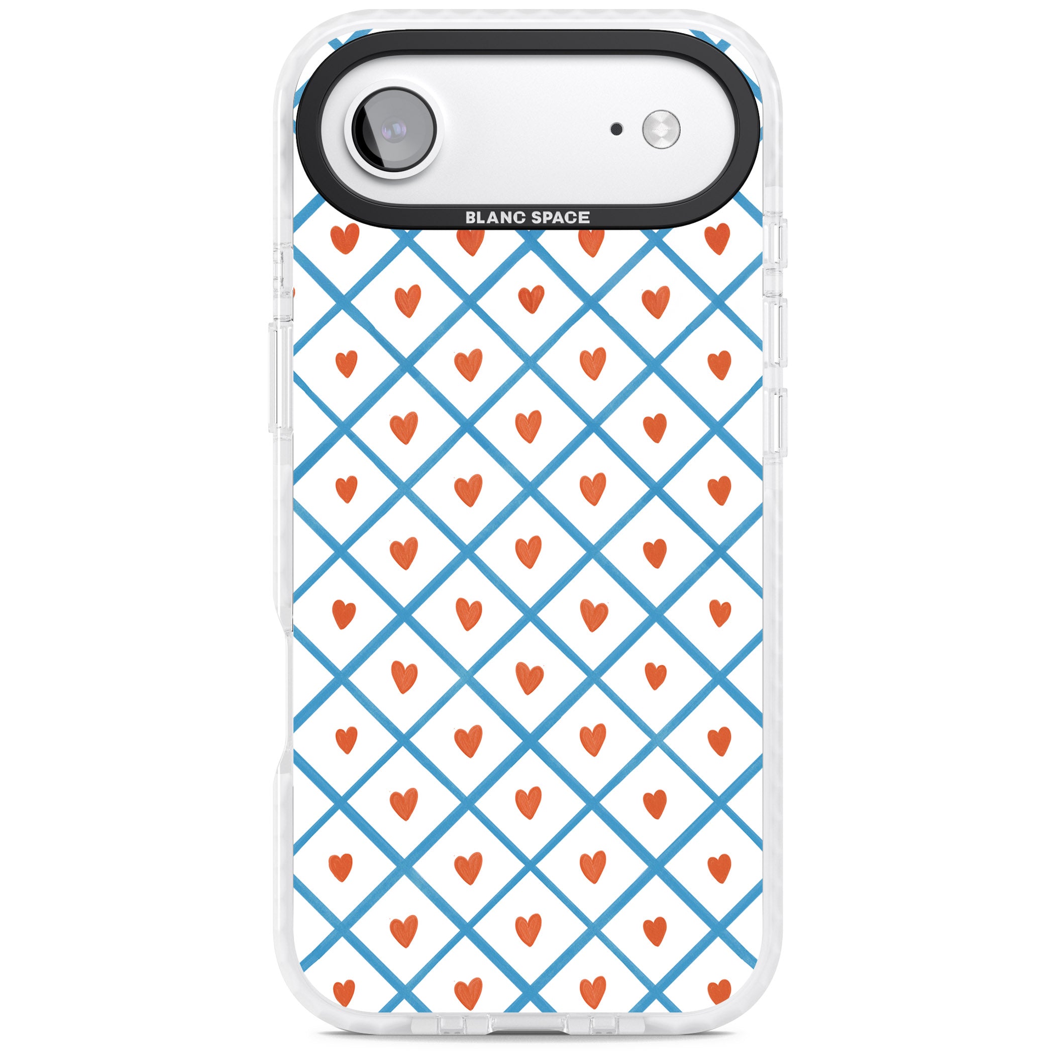 Lattice Love Hearts iPhone 17 Air Impact Clear Phone Case