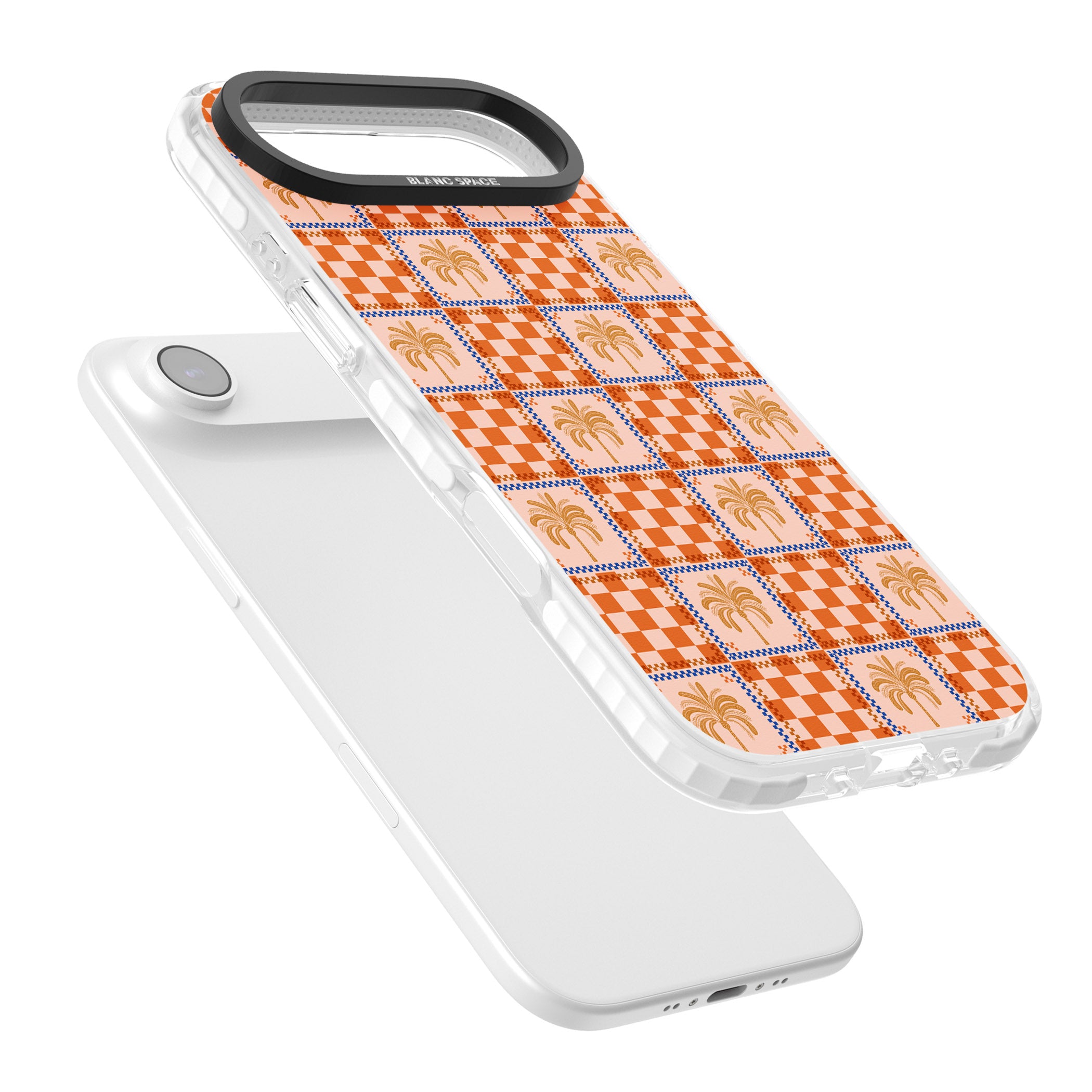 Terracotta Summer Checked iPhone 17 Air Impact Clear Phone Case Colours