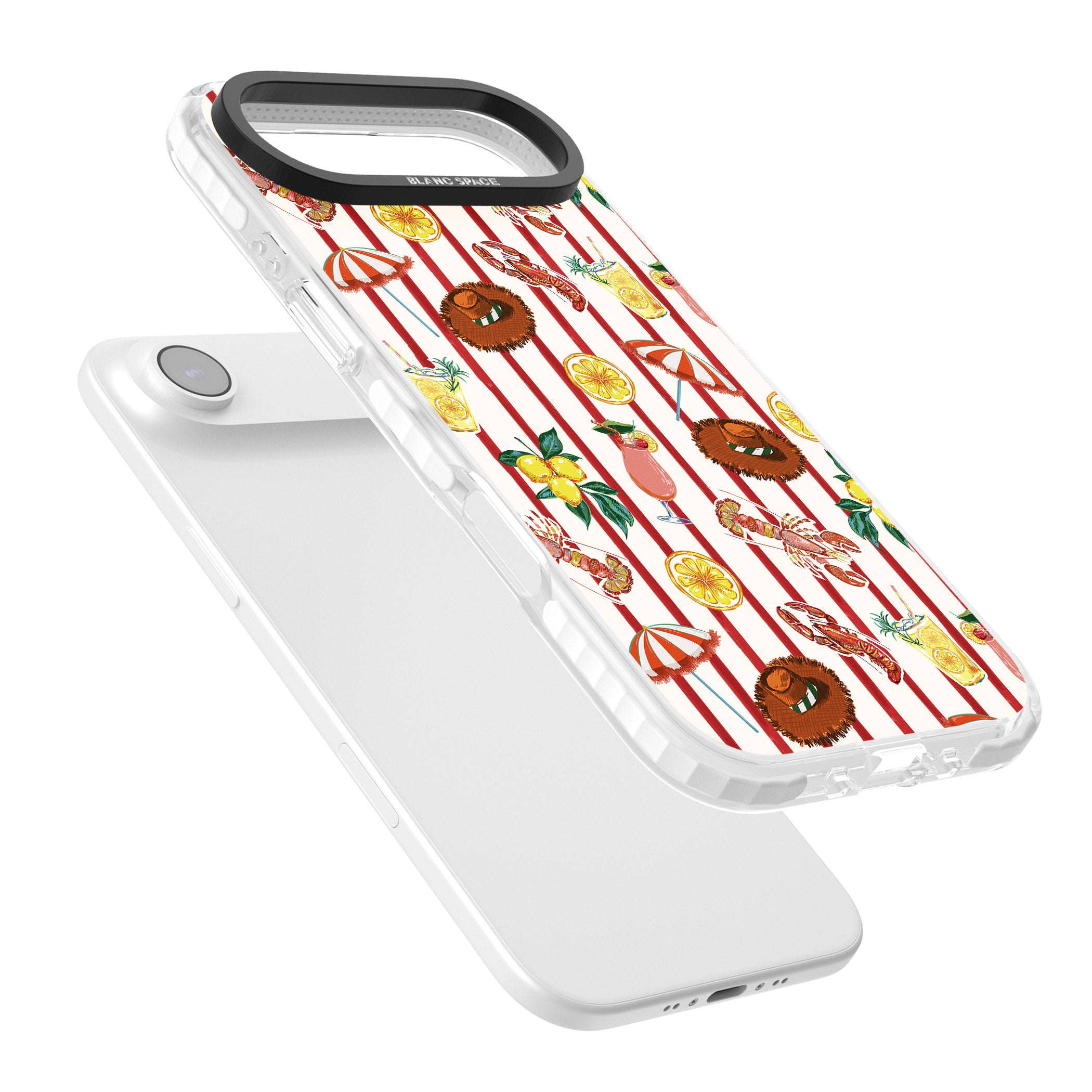 Italian Beach Pattern iPhone 17 Air Impact Clear Phone Case Colours