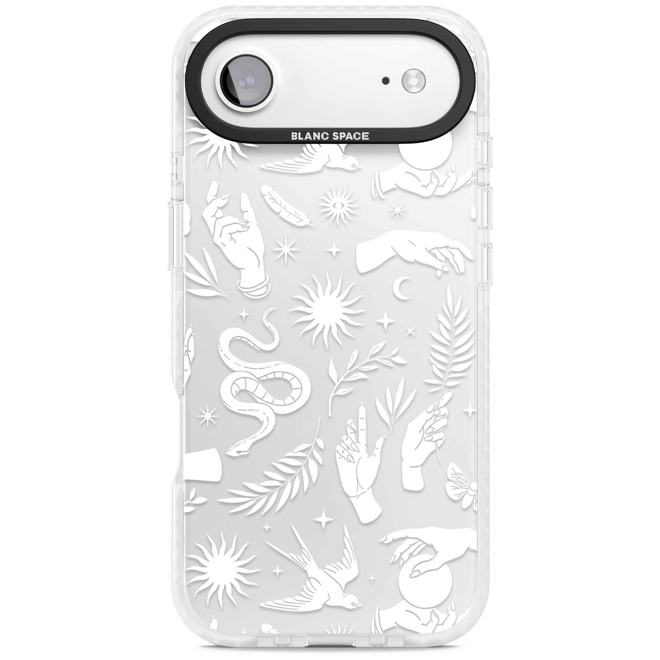 Celestial Pattern (White) iPhone 17 Air Impact Clear Phone Case